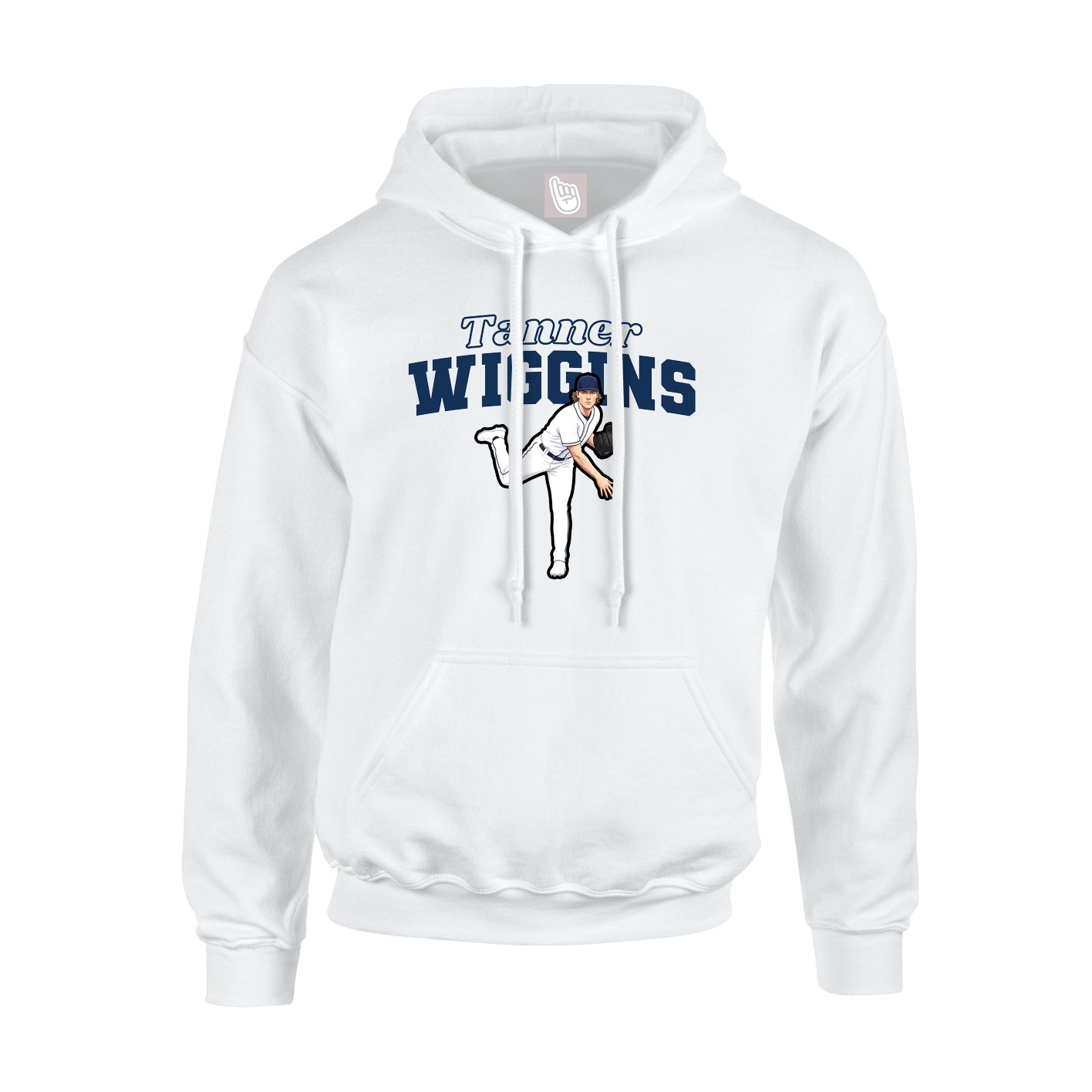 Hoodie — Name Arch in White