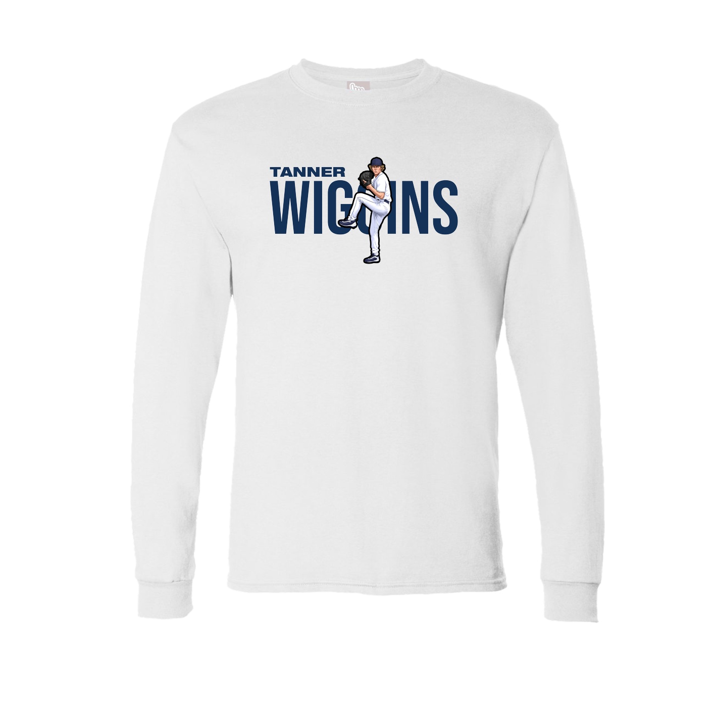 Long Sleeve Tee — Player Name in White