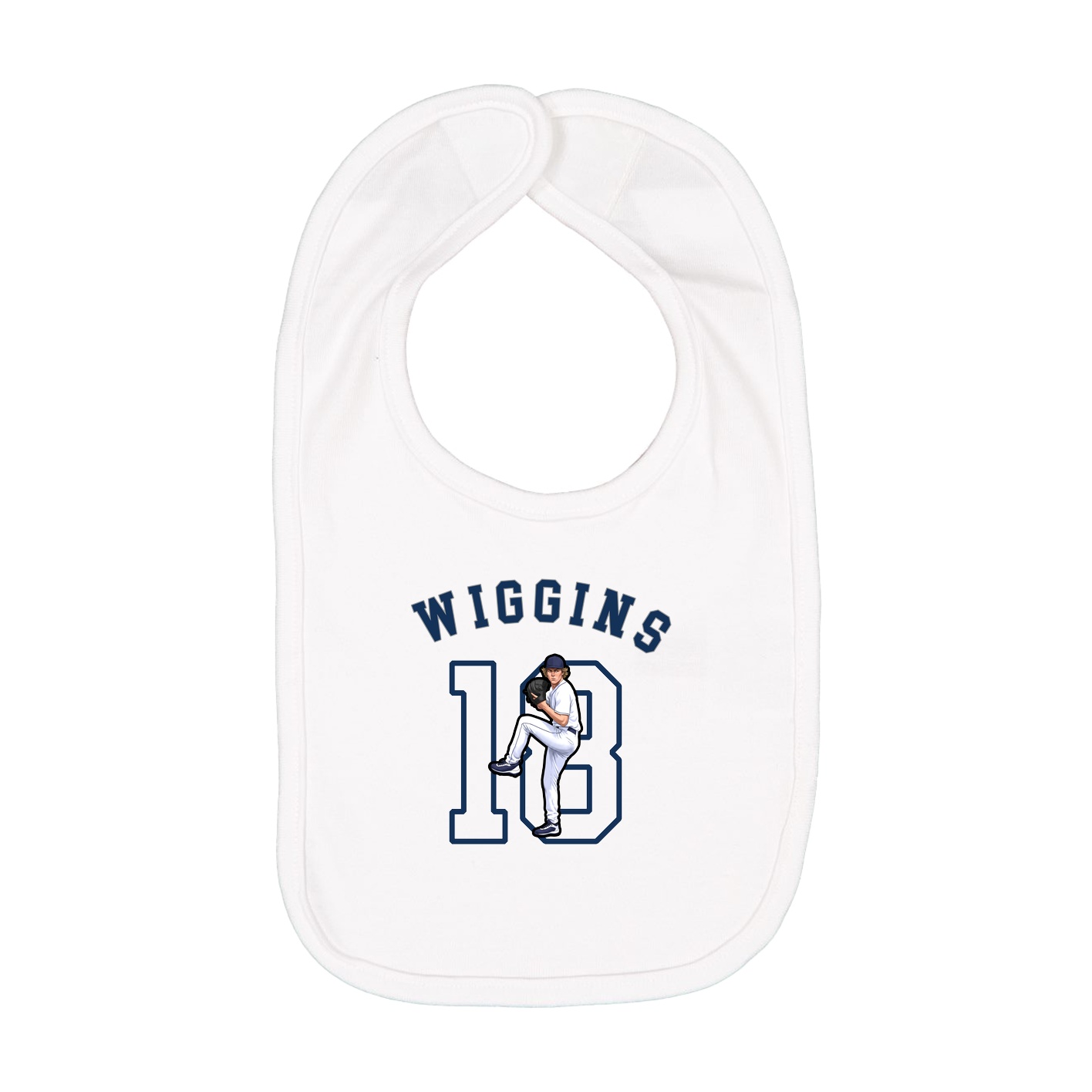 Infant Bib — Shirsey Arch in White