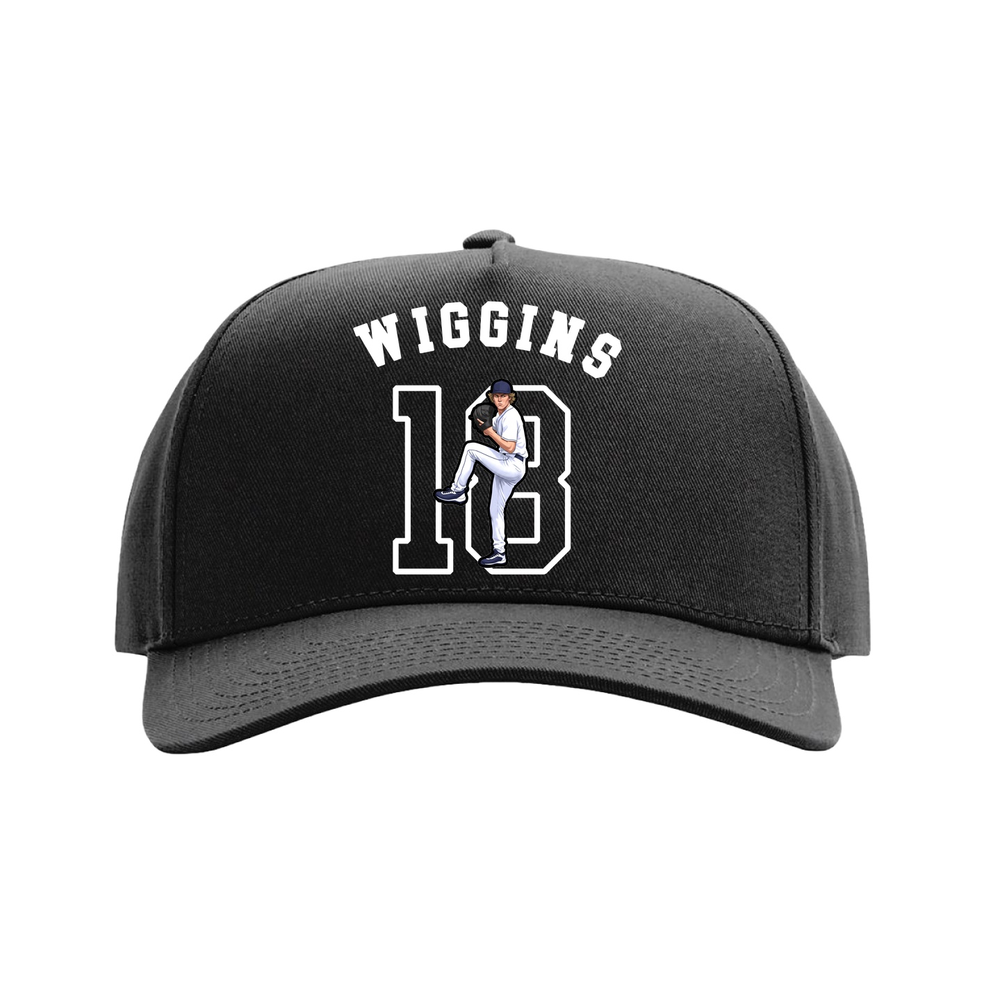 Full Fabric Five-Panel Champ Cap — Shirsey Arch in Black