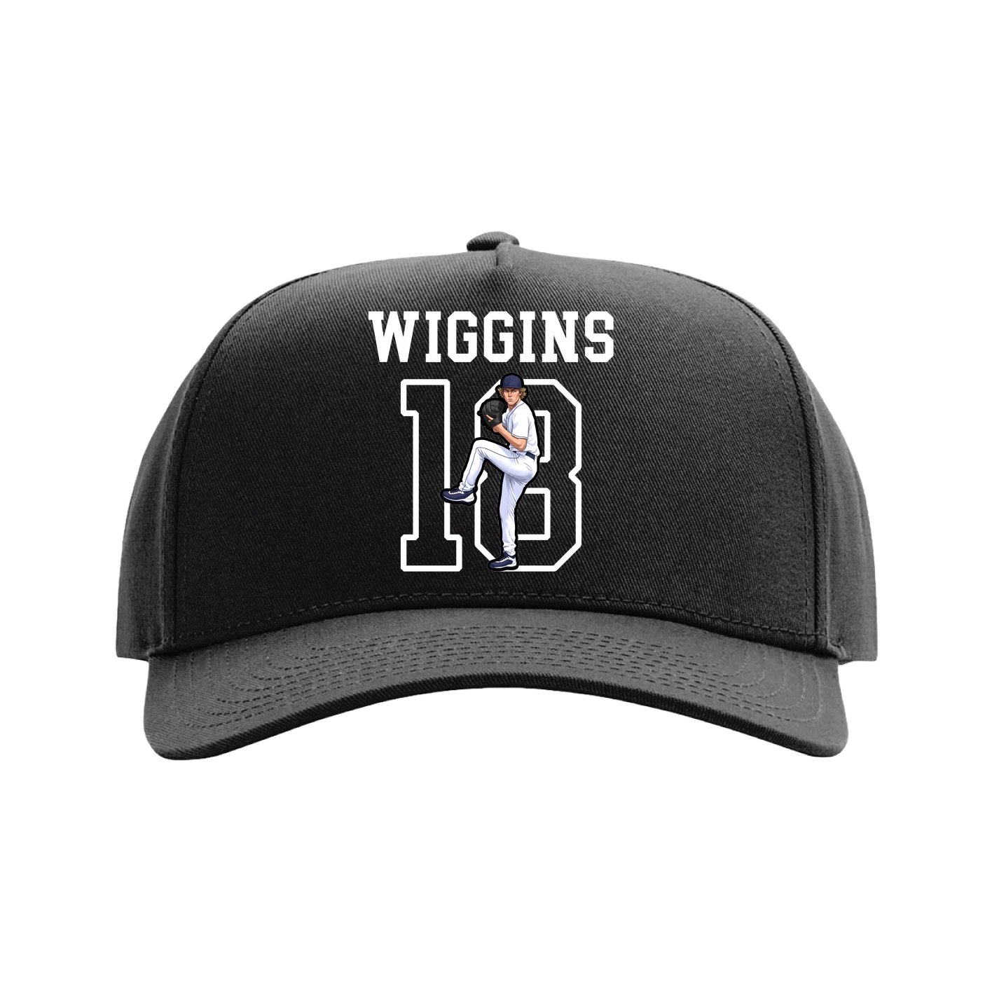 Full Fabric Five-Panel Champ Cap — Shirsey in Black