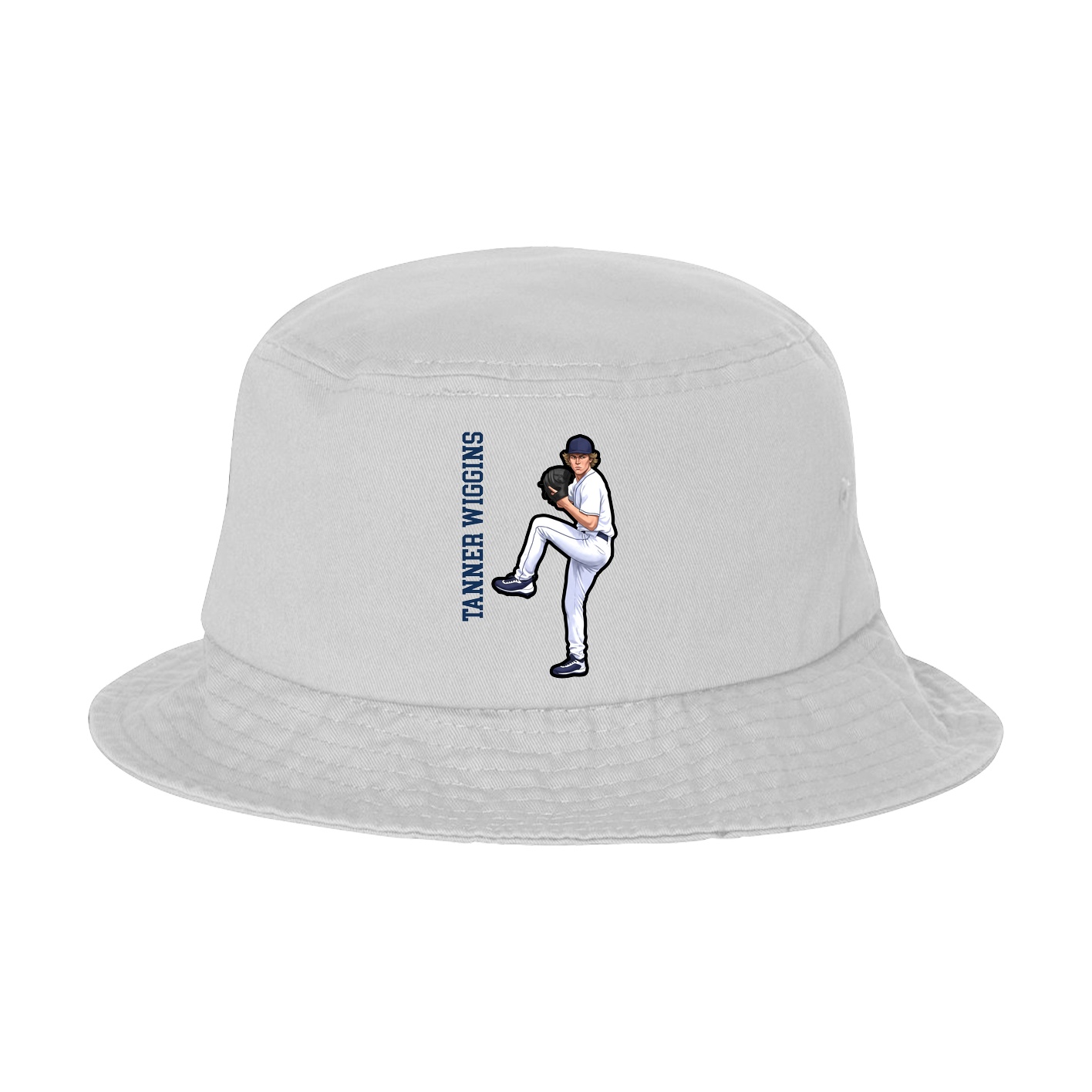 Bucket Cap — Name Vertical in White