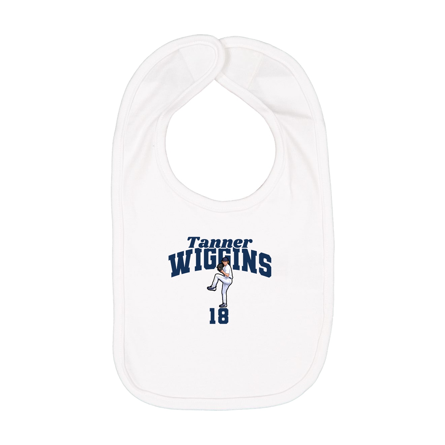 Infant Bib — Signature Arch in White