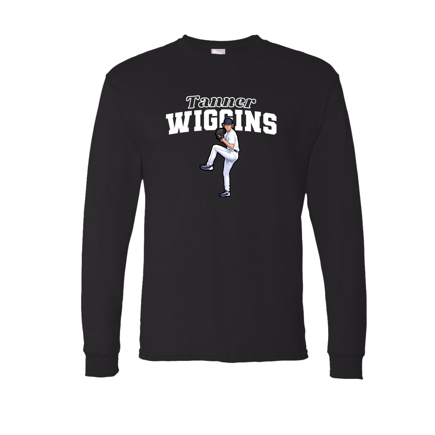 Long Sleeve Tee — Name Arch in Black