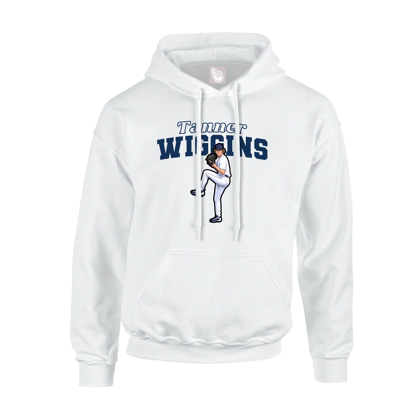 Hoodie — Name Arch in White