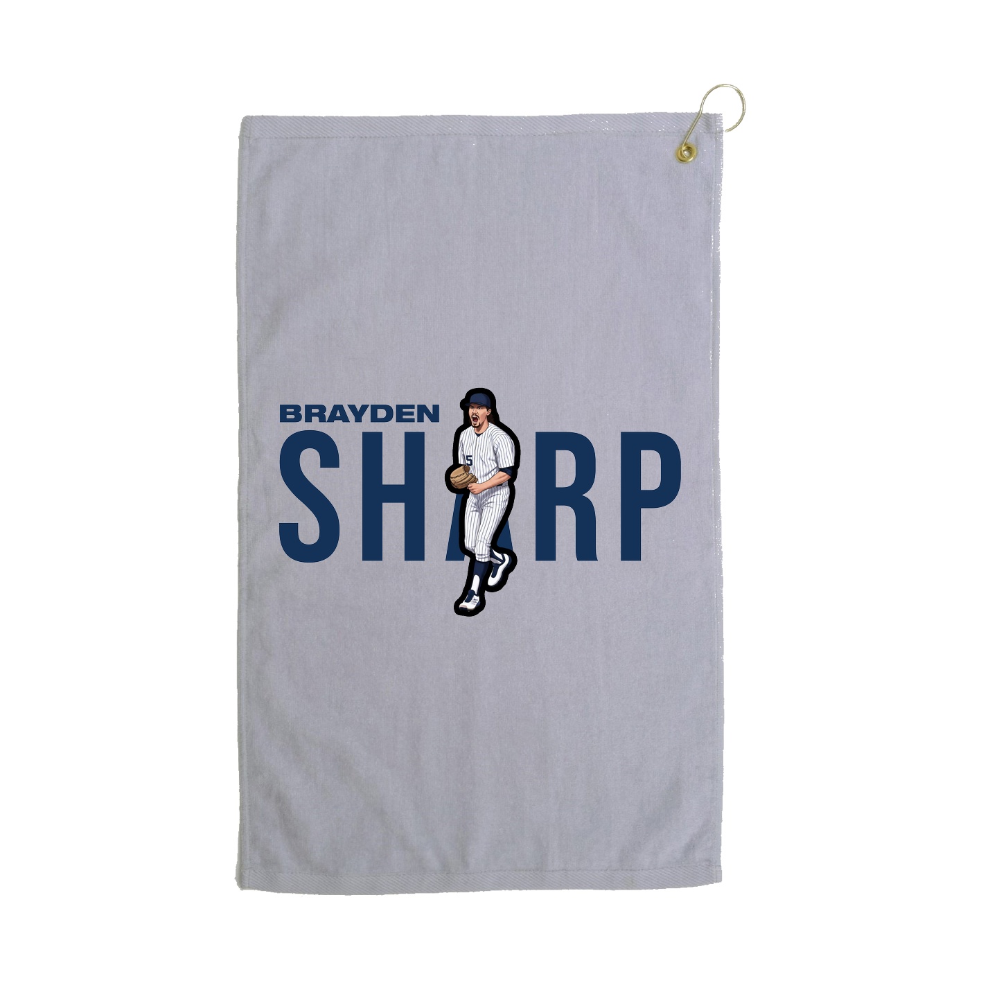 Golf Towel — Player Name in Grey