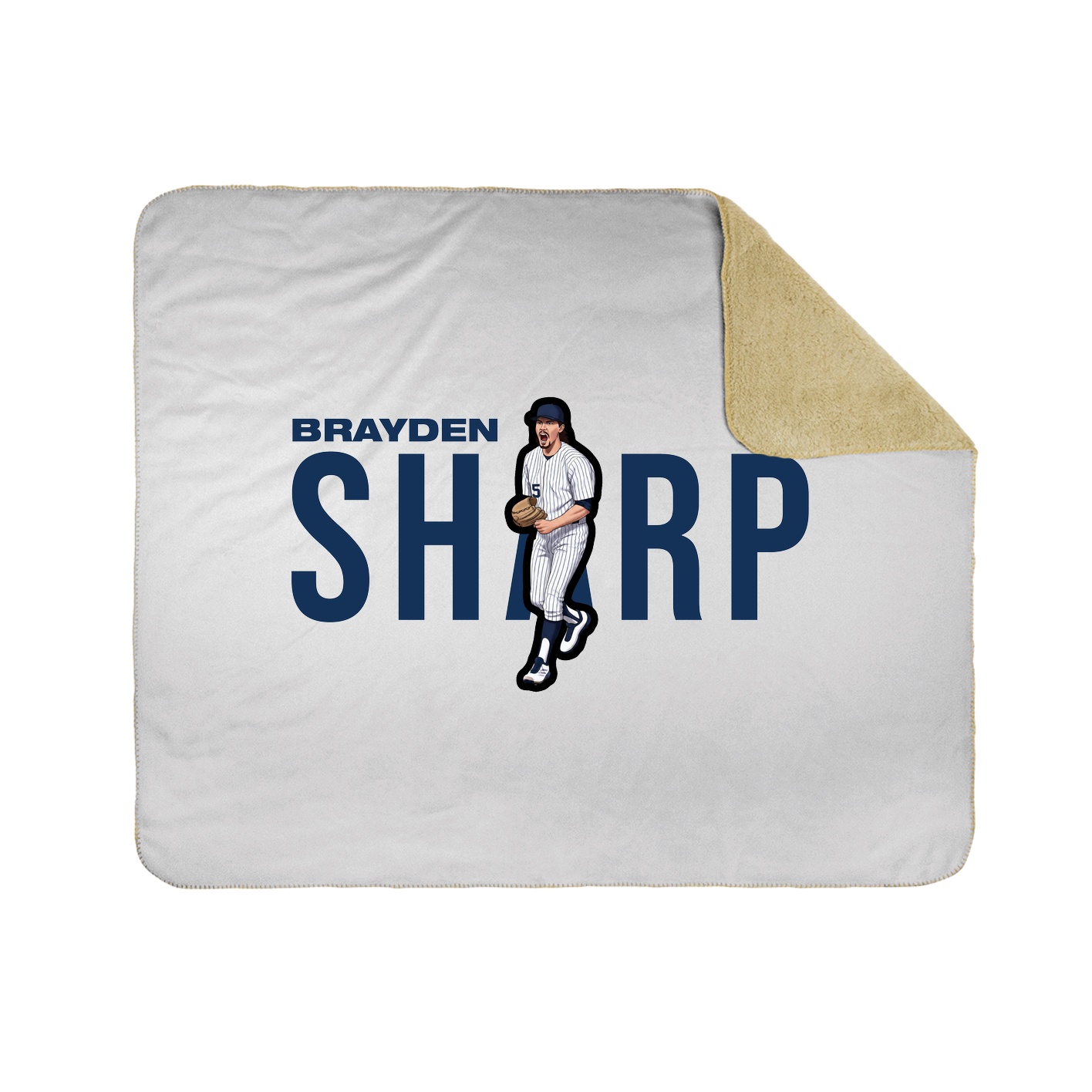 Throw Blanket — Player Name in White