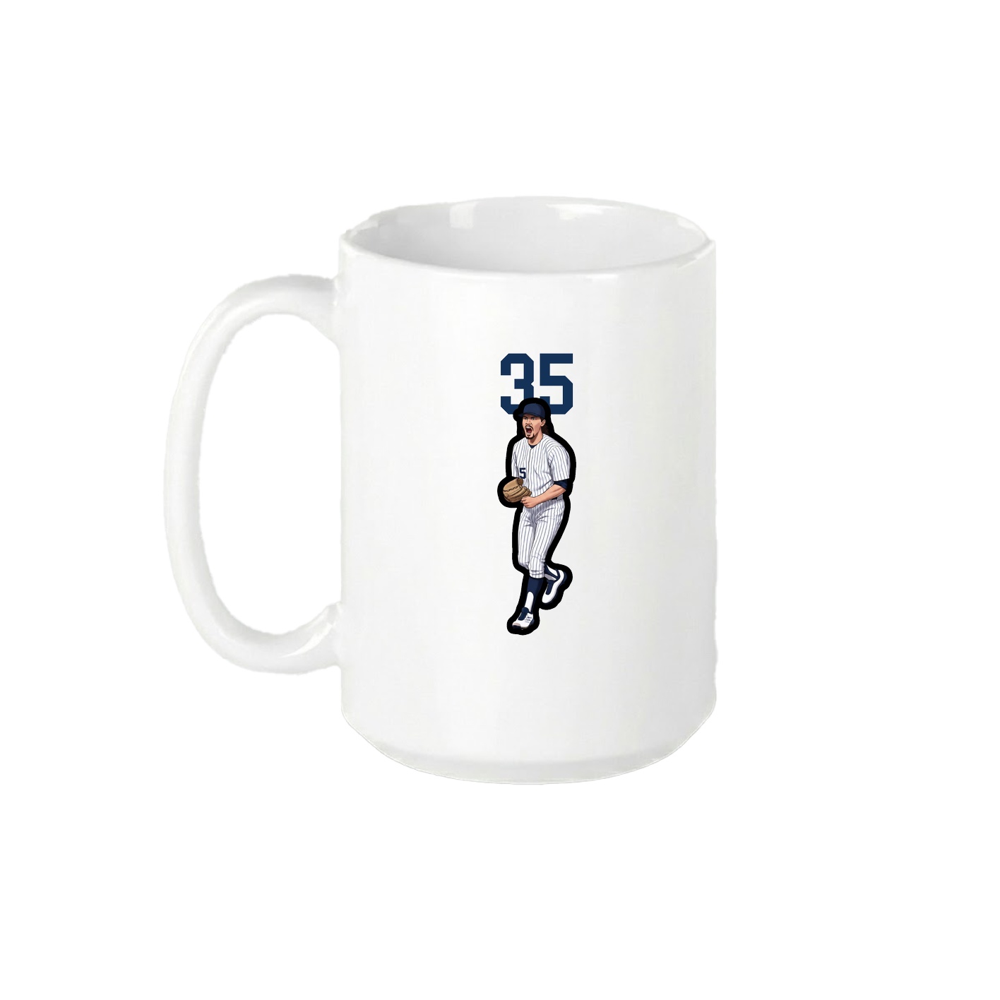 15oz Coffee Mug — Number Top in White