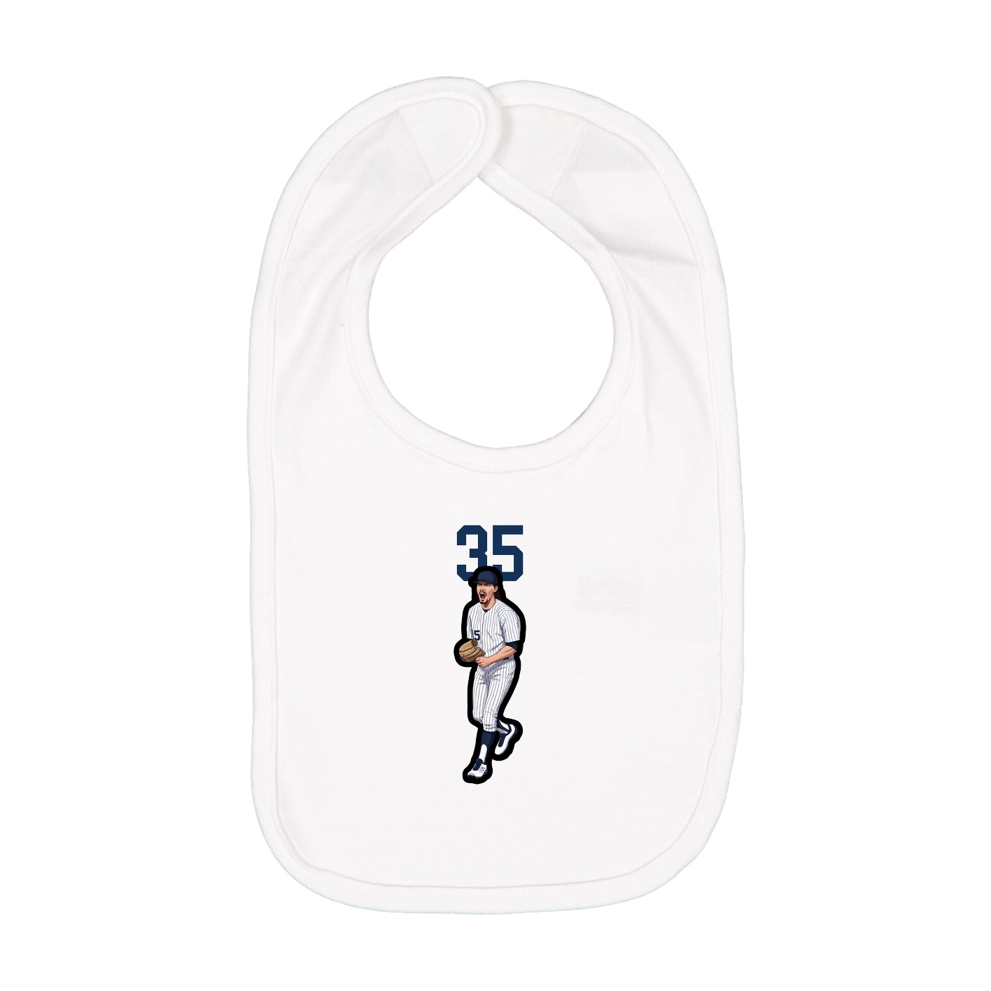 Infant Bib — Number Top in White
