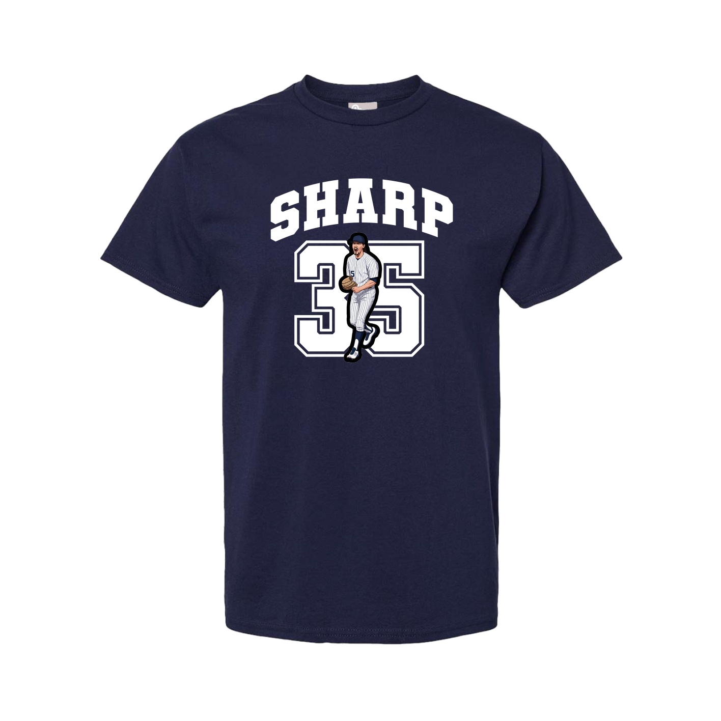 Youth Tee — Number in Navy