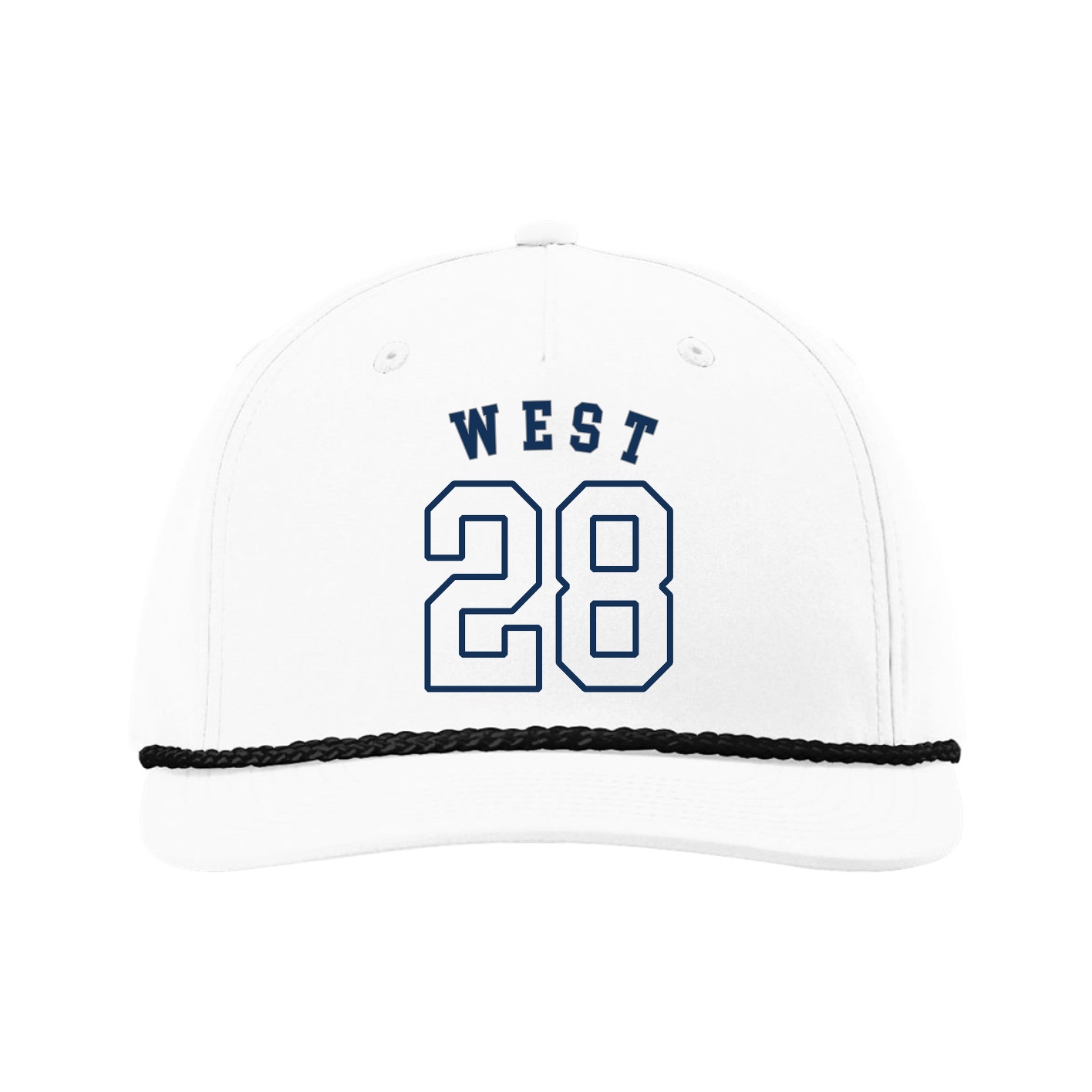 Five-Panel Classic Rope Cap — Shirsey Arch in White