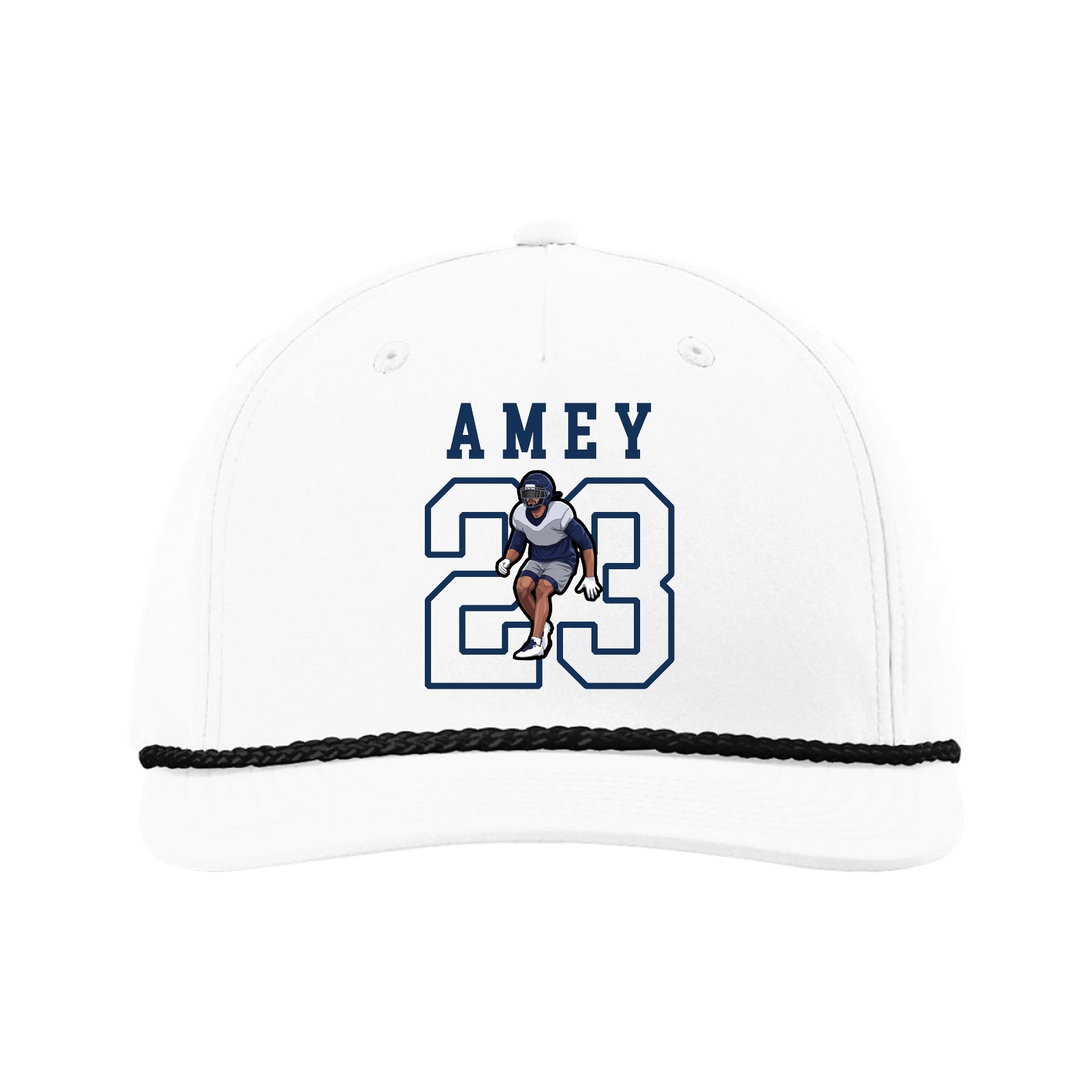 Five-Panel Classic Rope Cap — Shirsey in White