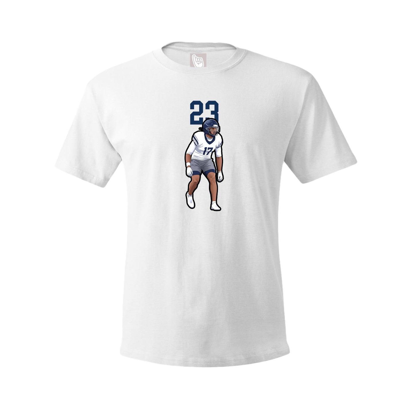 Youth Tee — Number Top in White