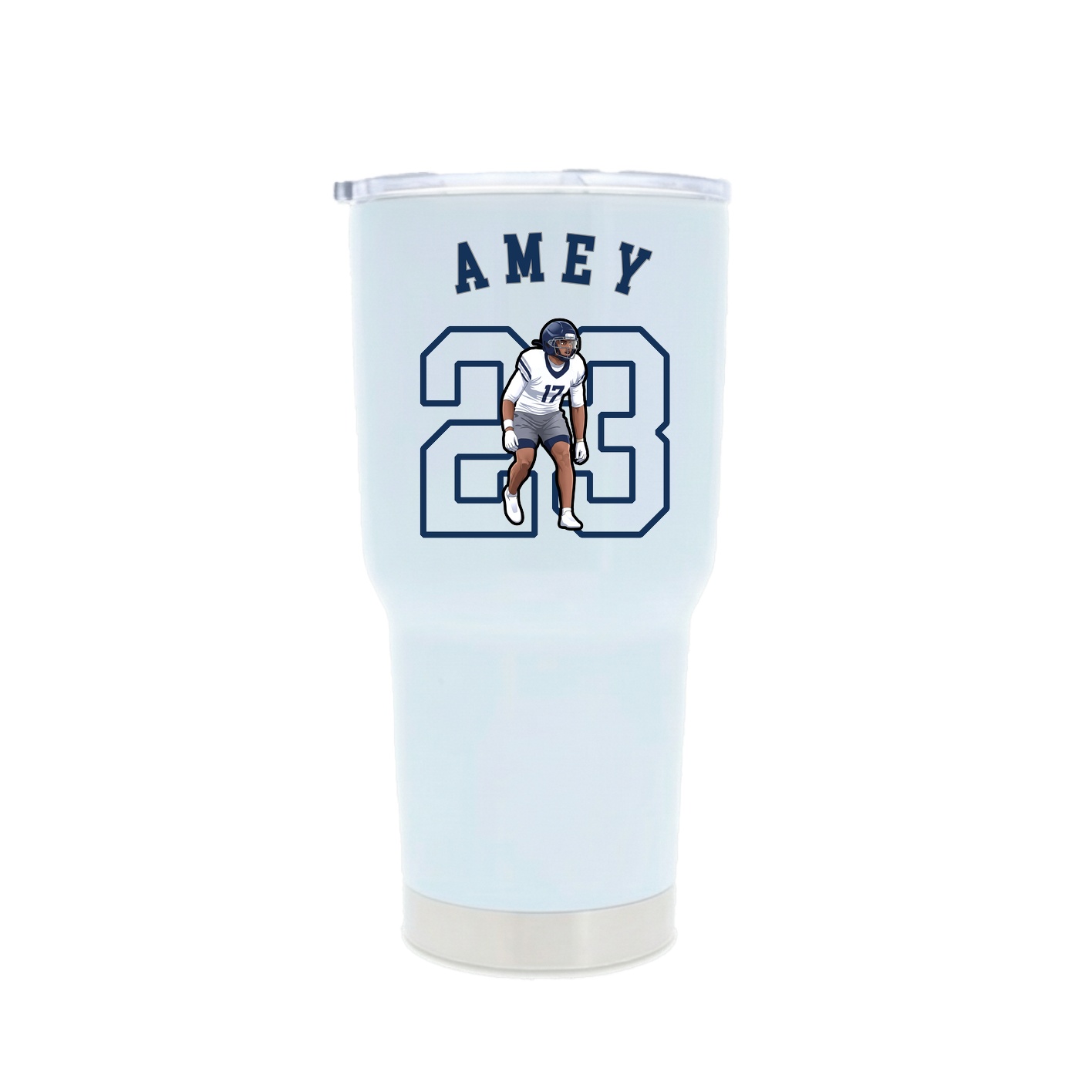 30oz Stainless Steel Tumbler — Shirsey Arch in White