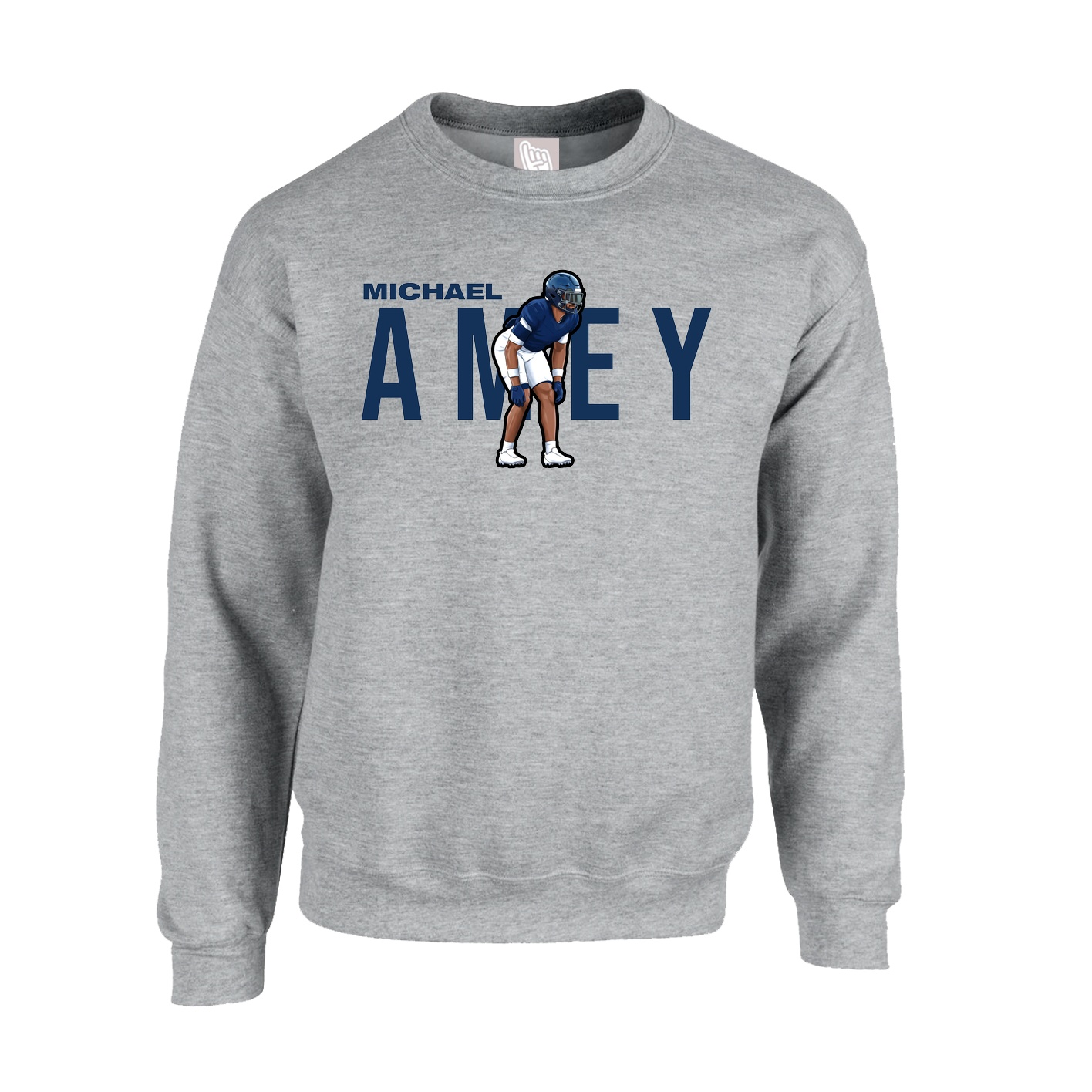 Fleece Crew — Player Name in Grey