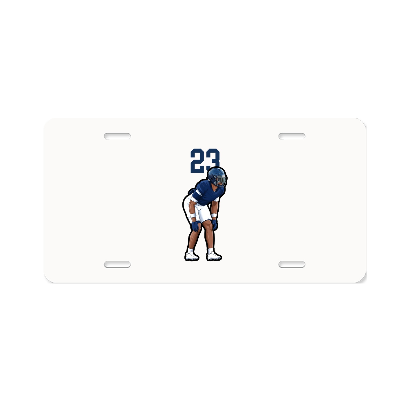 License Plate — Number Top in Classic