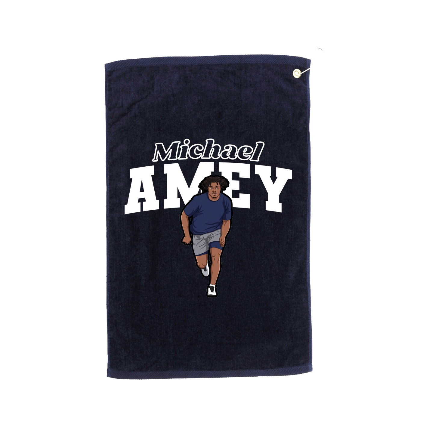 Golf Towel — Name Arch in Navy