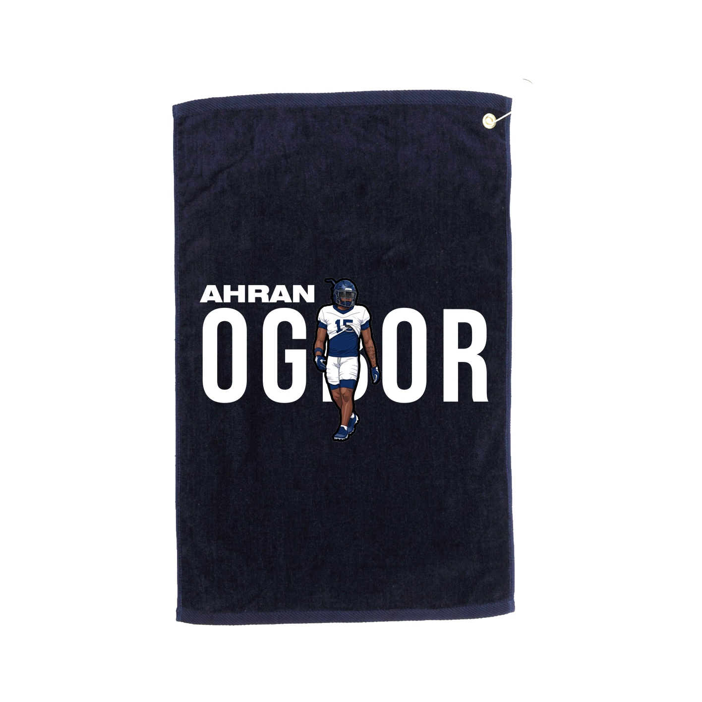 Golf Towel — Player Name in Navy