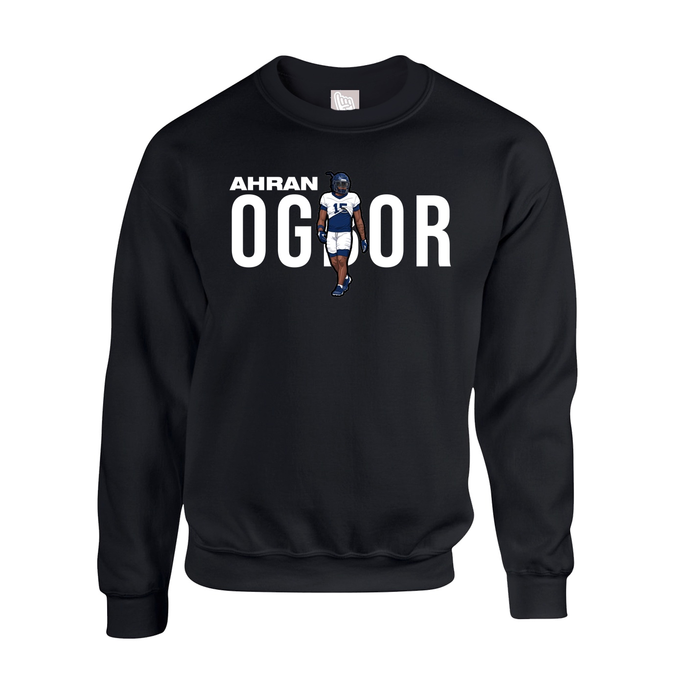 Fleece Crew — Player Name in Black