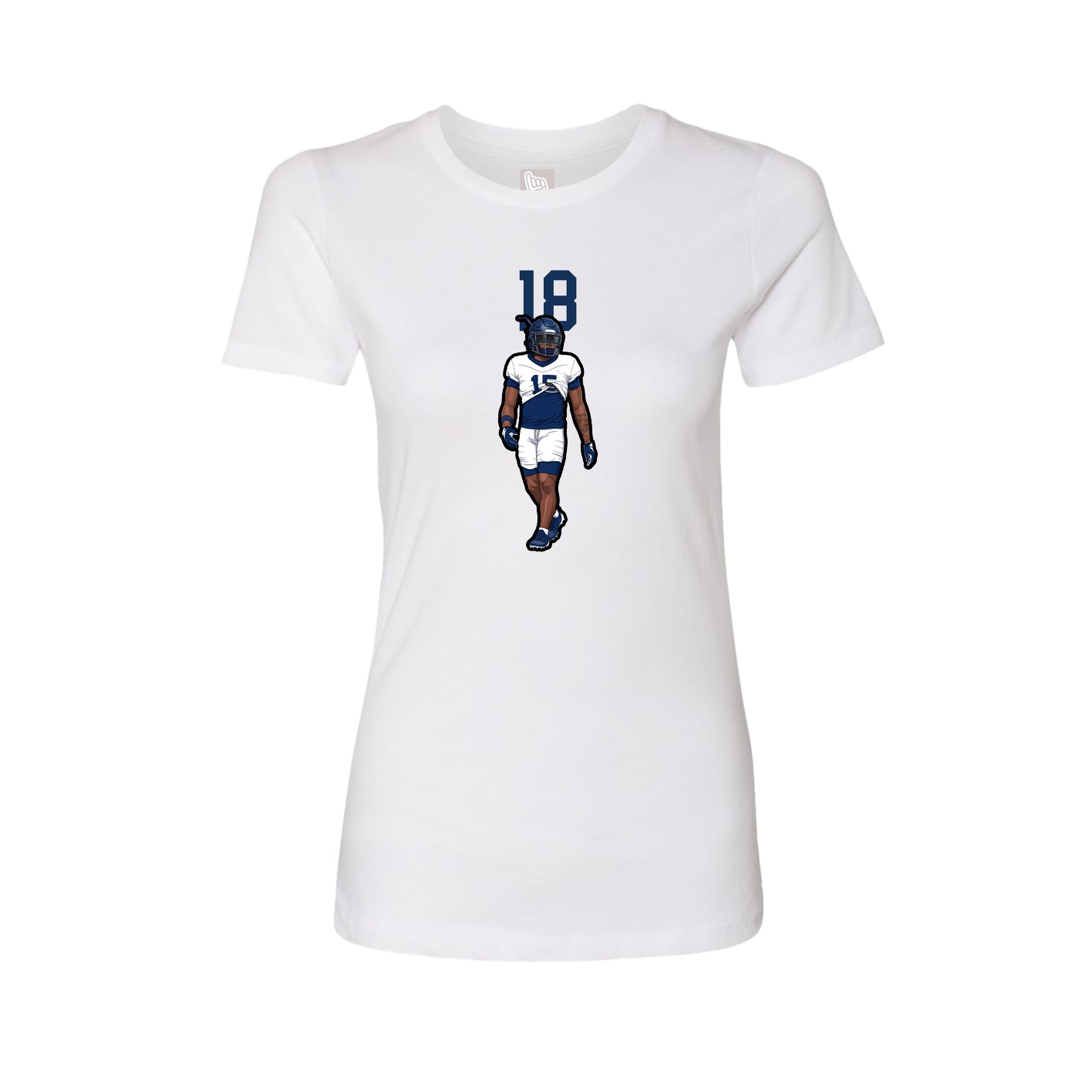Fitted Women's Tee — Number Top in White
