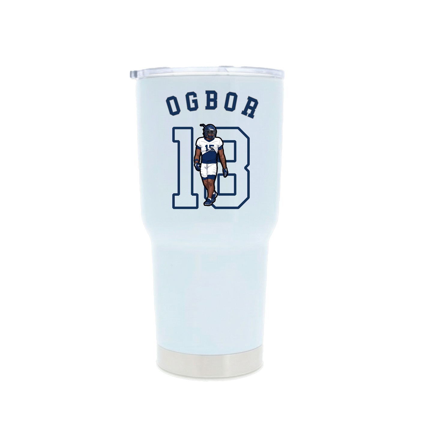 30oz Stainless Steel Tumbler — Shirsey Arch in White