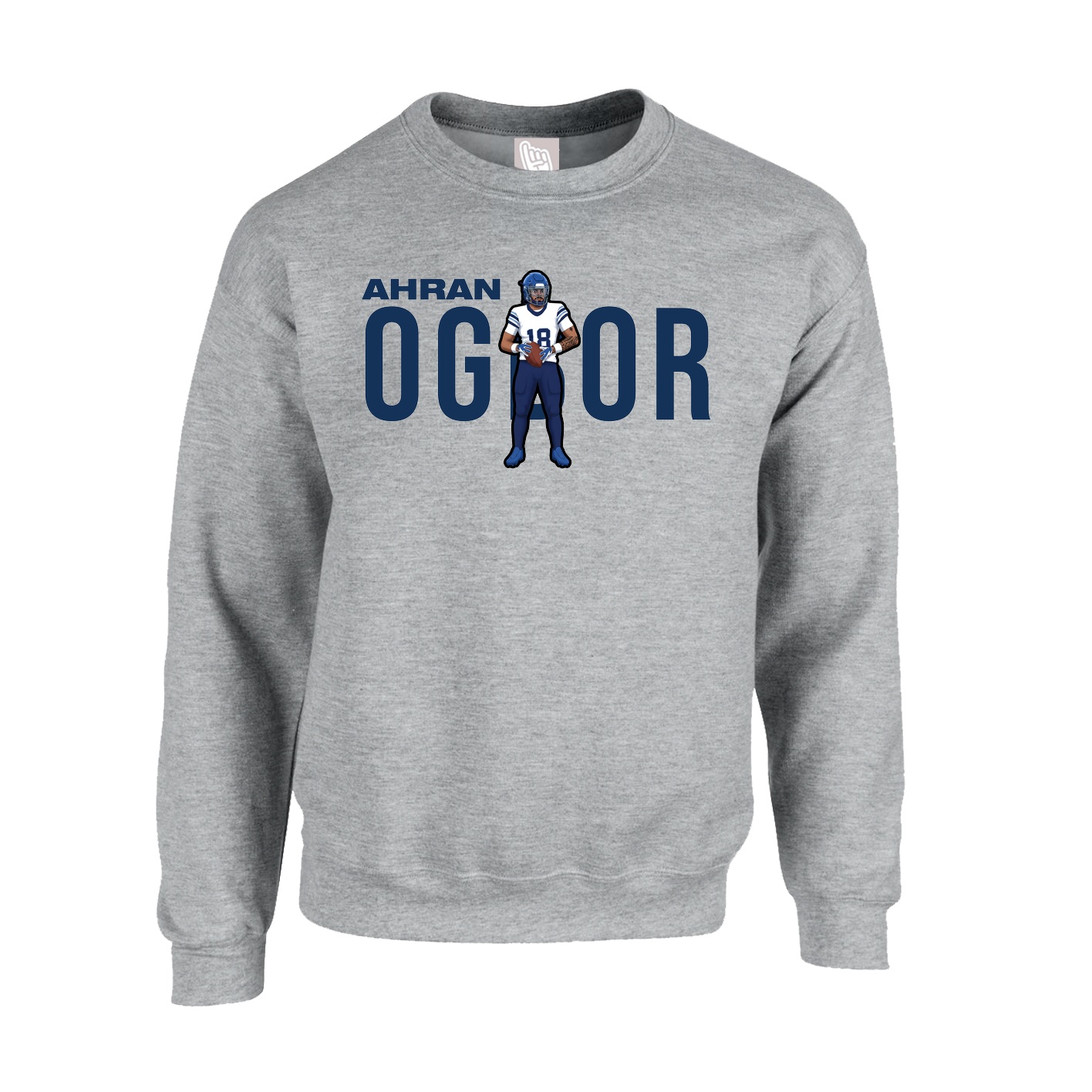 Fleece Crew — Player Name in Grey