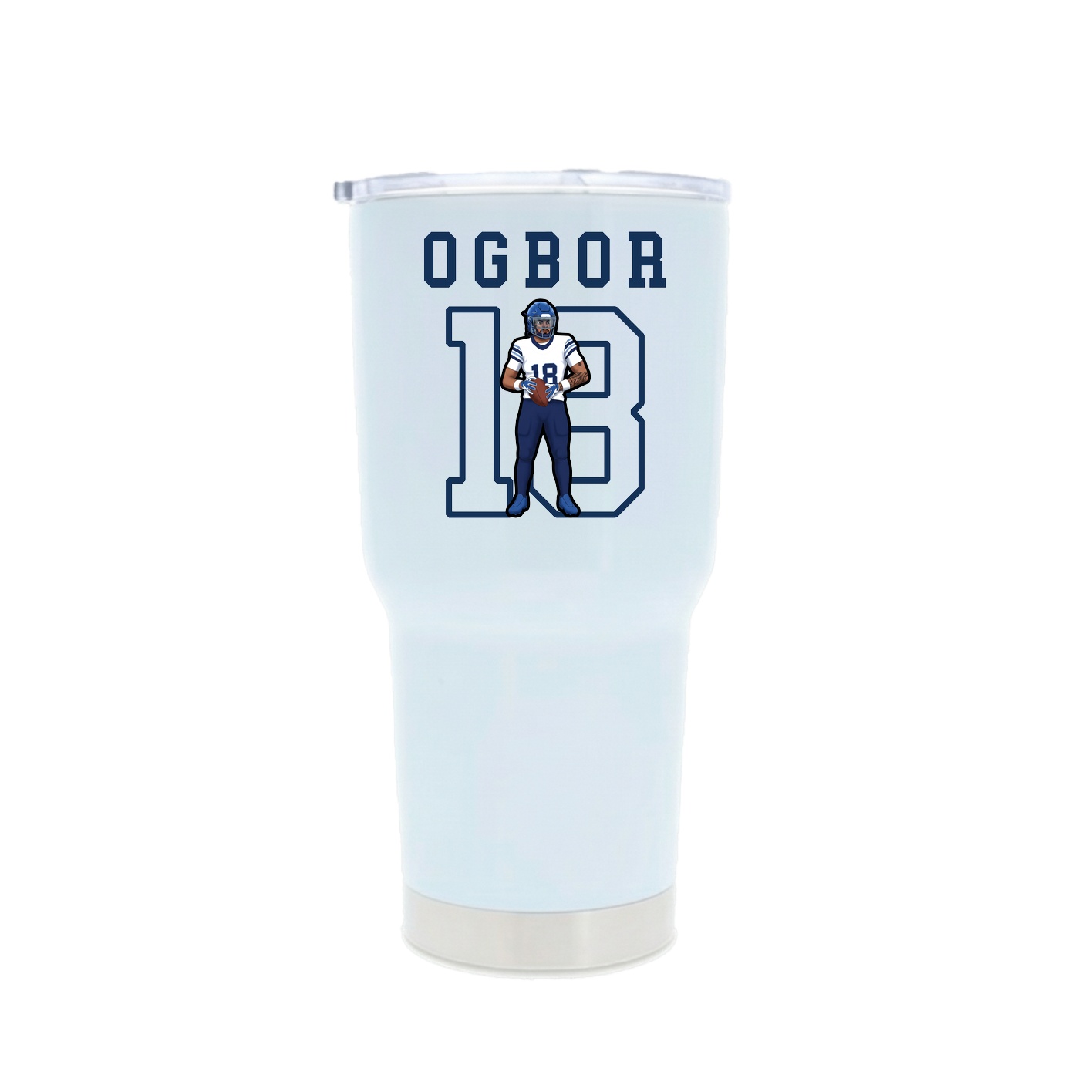 30oz Stainless Steel Tumbler — Shirsey in White