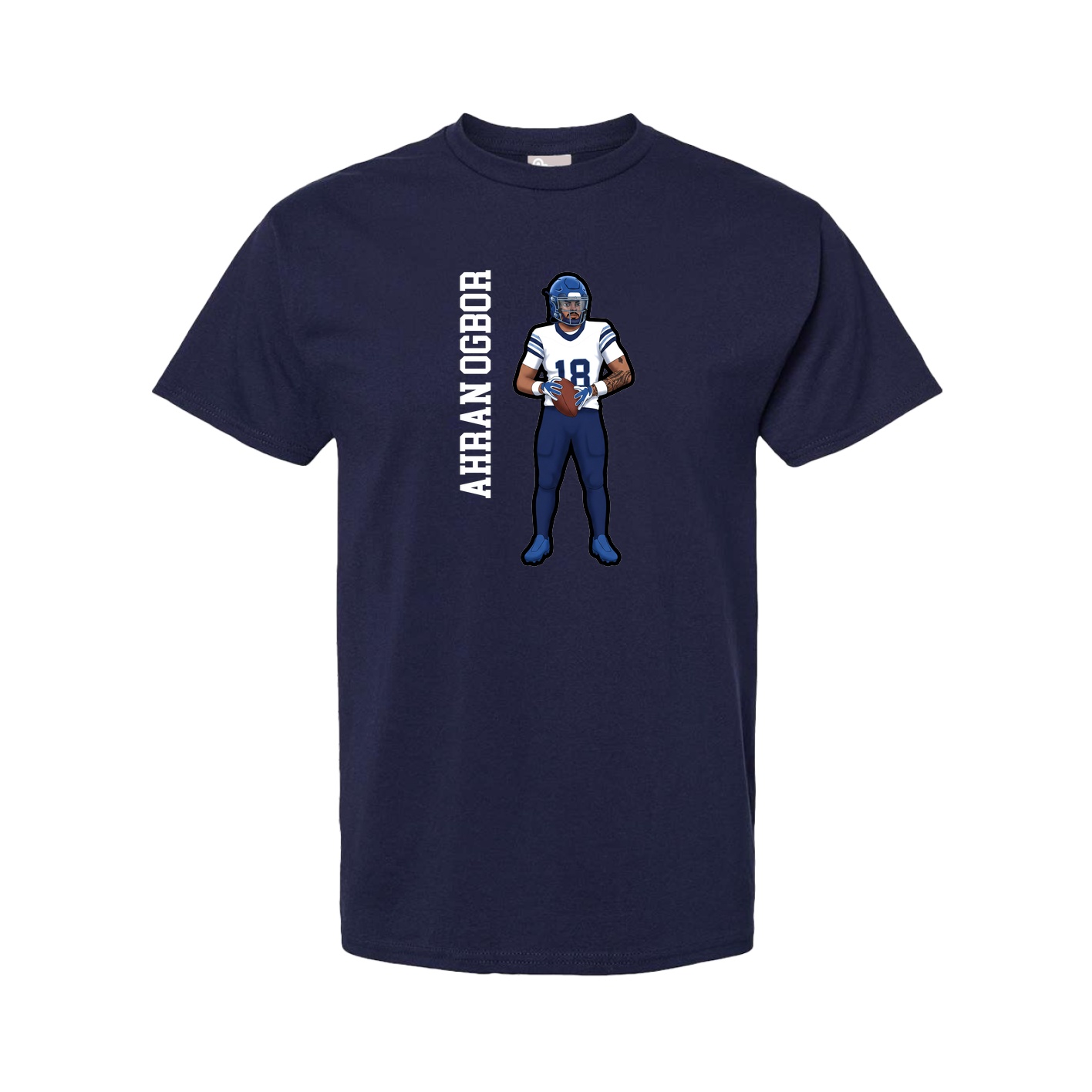 Tee — Name Vertical in Navy