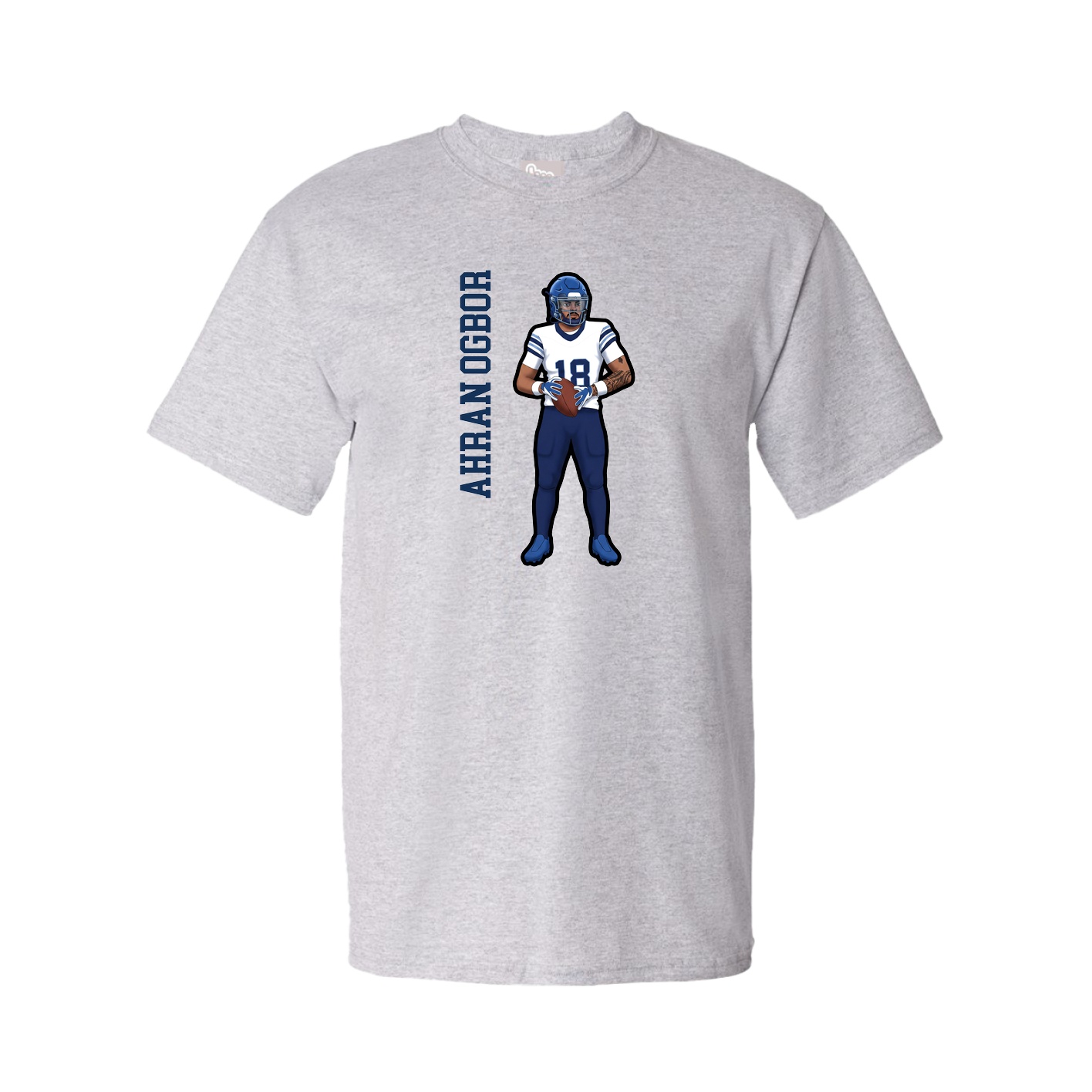 Youth Tee — Name Vertical in Grey