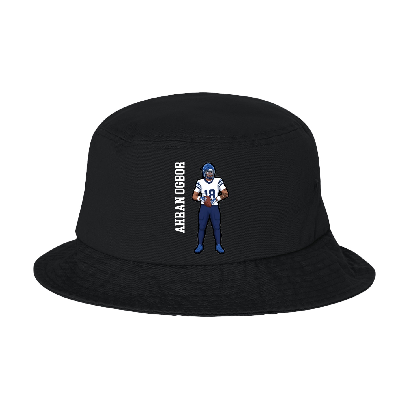Bucket Cap — Name Vertical in Black