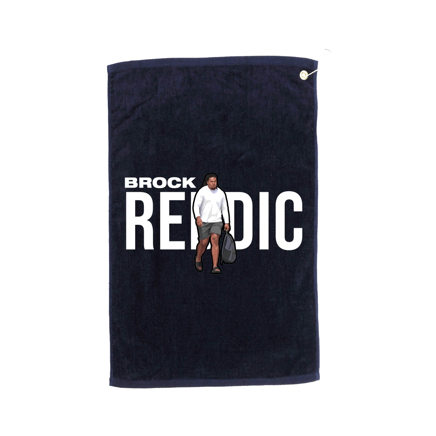 Golf Towel — Player Name in Navy
