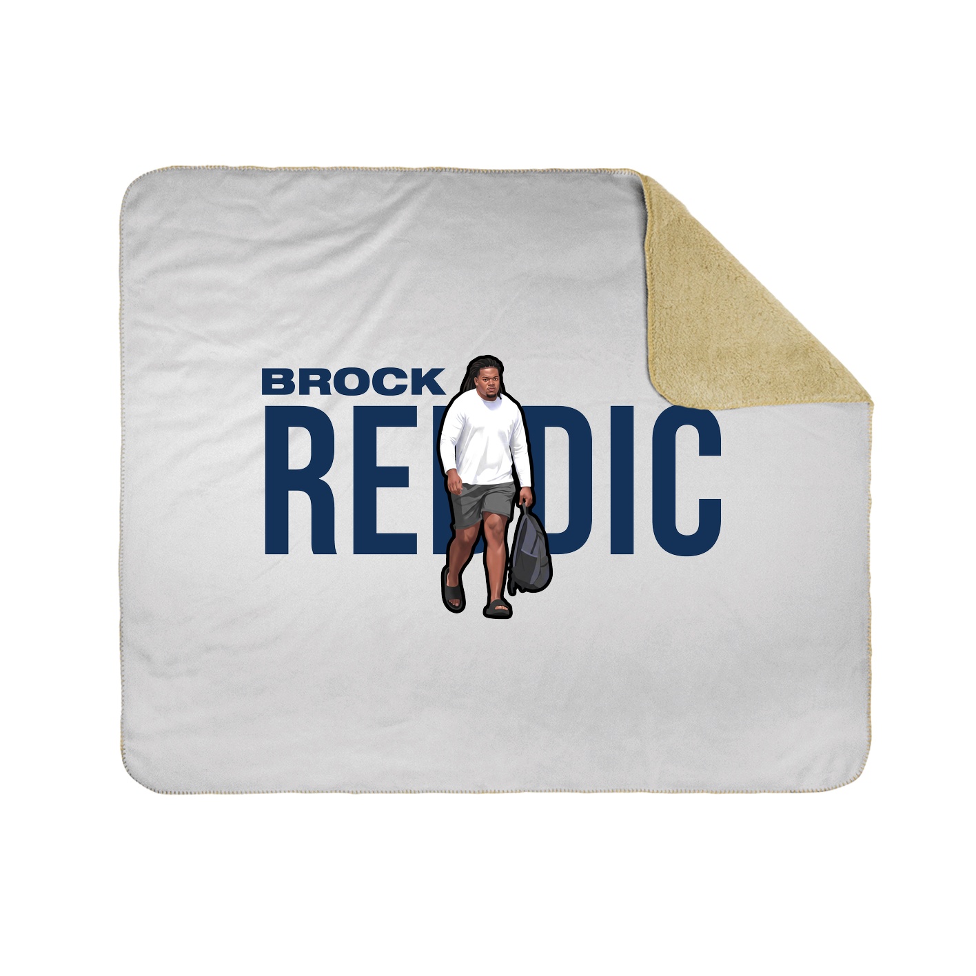 Throw Blanket — Player Name in White