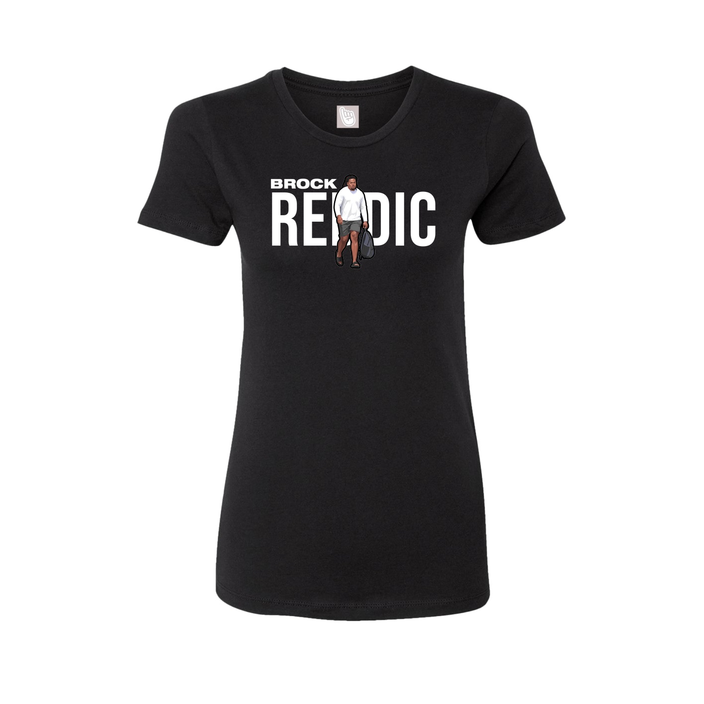 Fitted Women's Tee — Player Name in Black