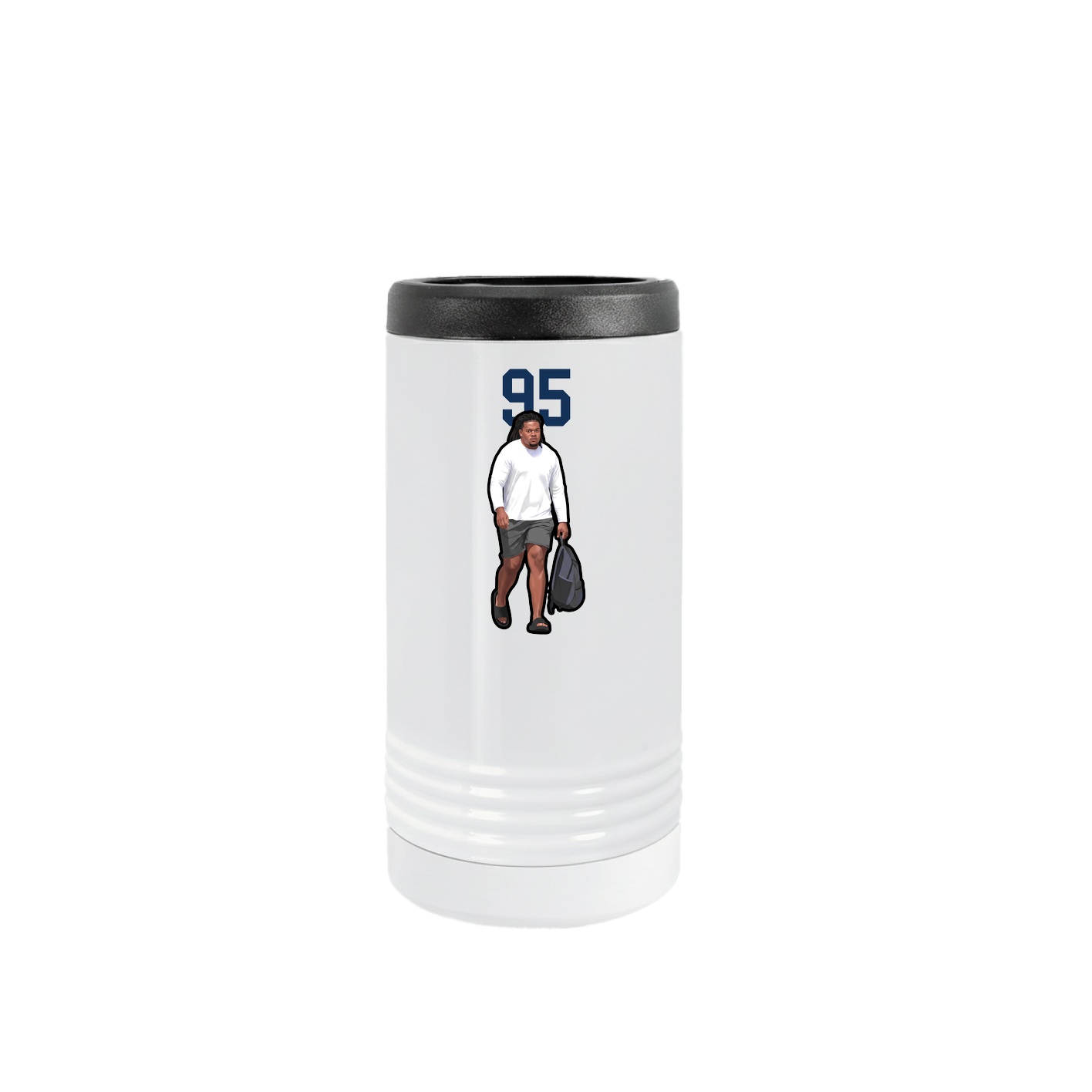Slim Beverage Holder — Number Top in White