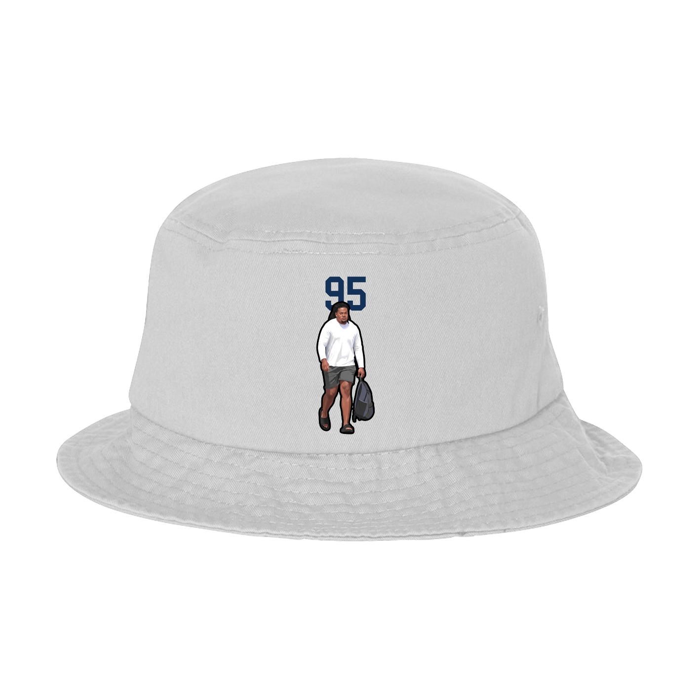 Bucket Cap — Number Top in White