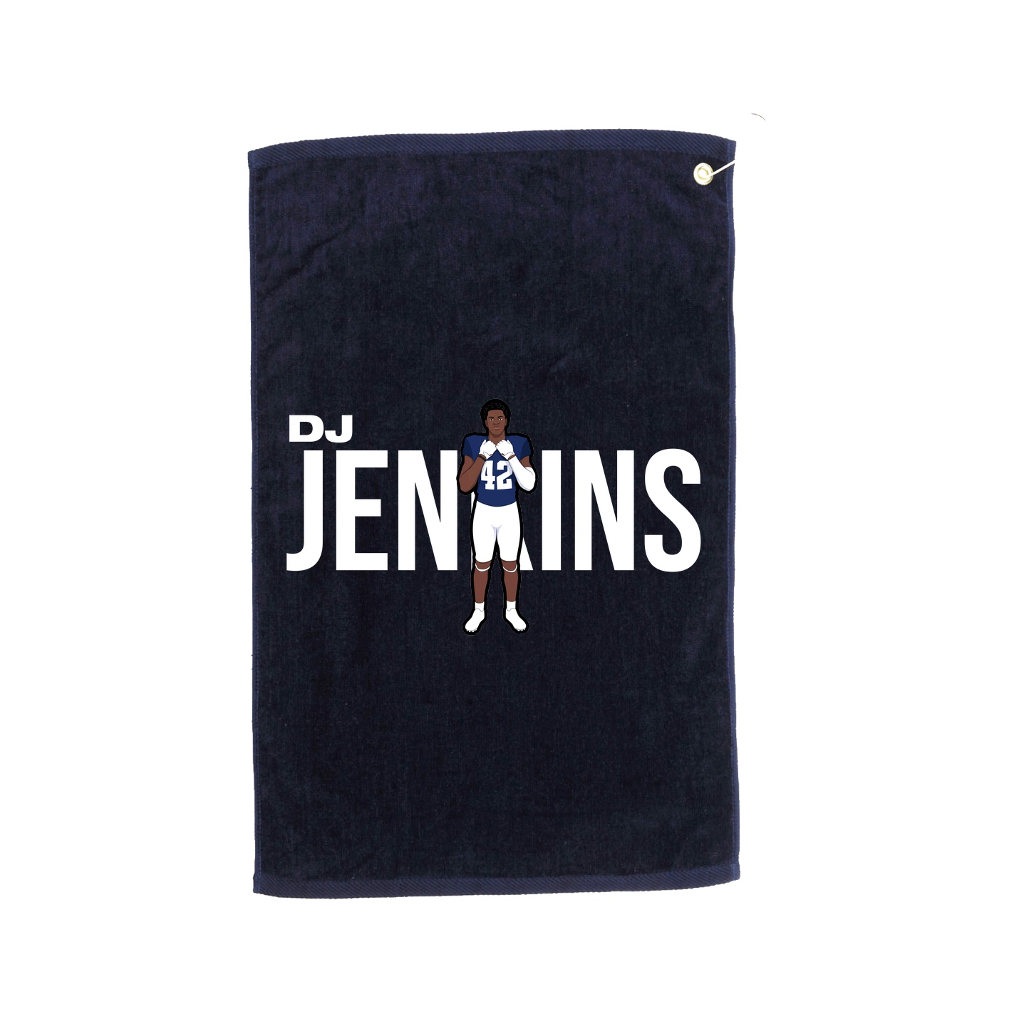 Golf Towel — Player Name in Navy