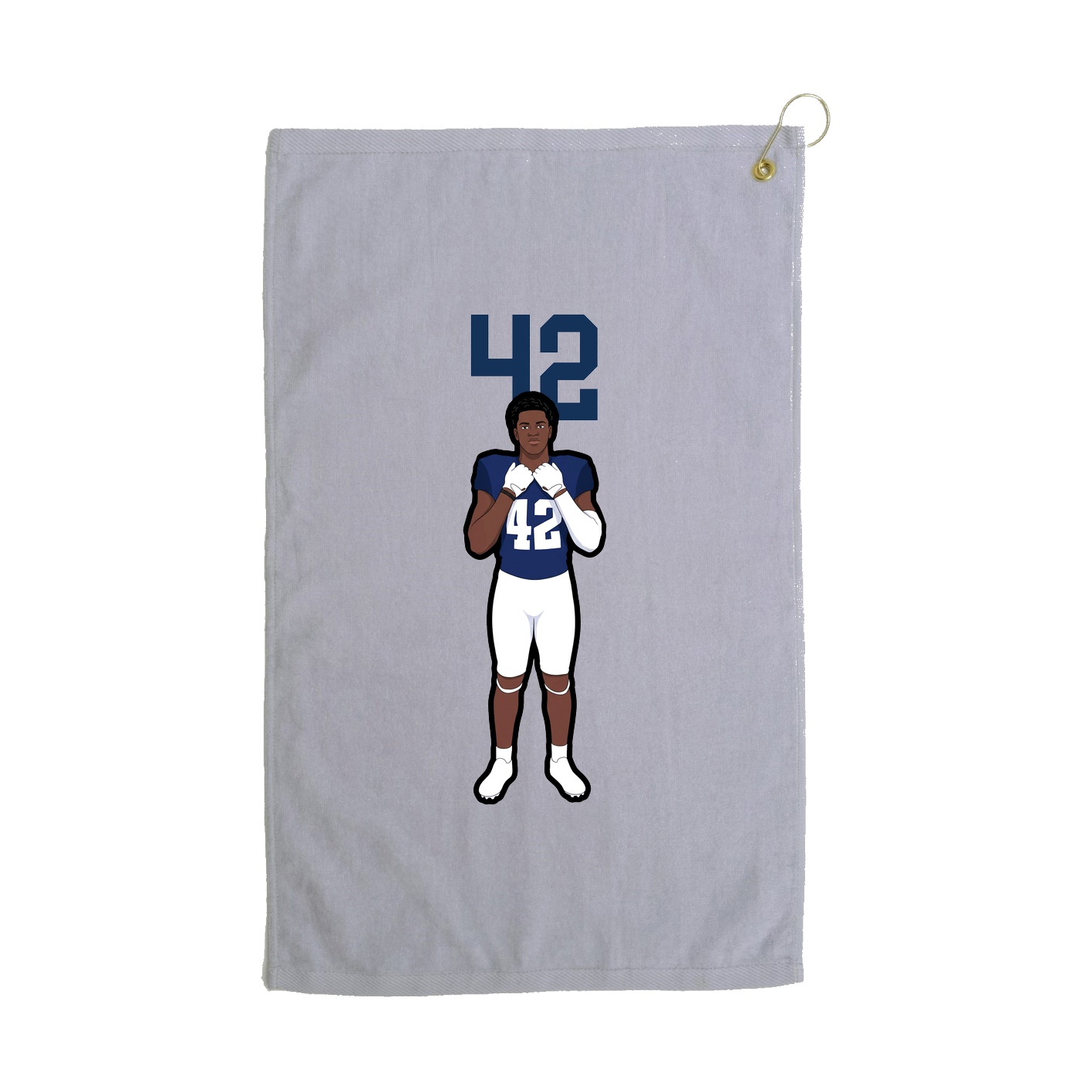Golf Towel — Number Top in Grey