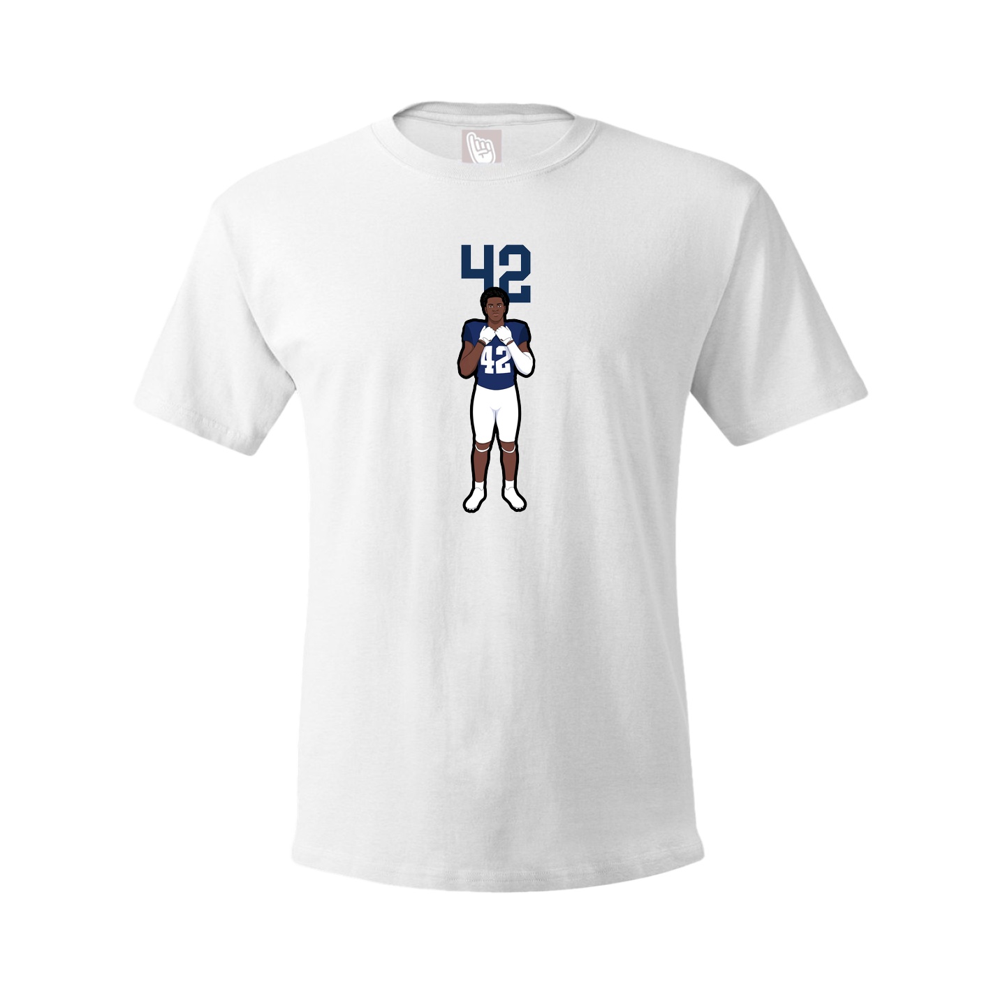Youth Tee — Number Top in White