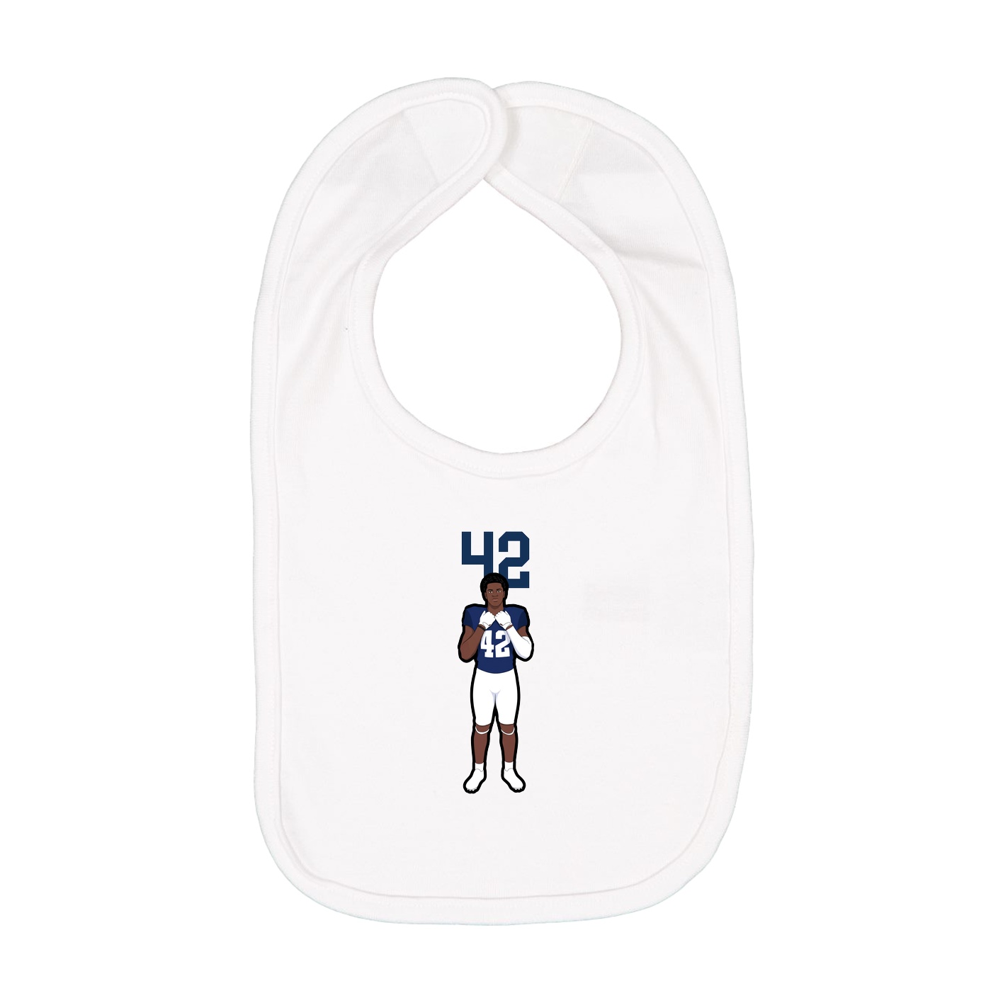 Infant Bib — Number Top in White