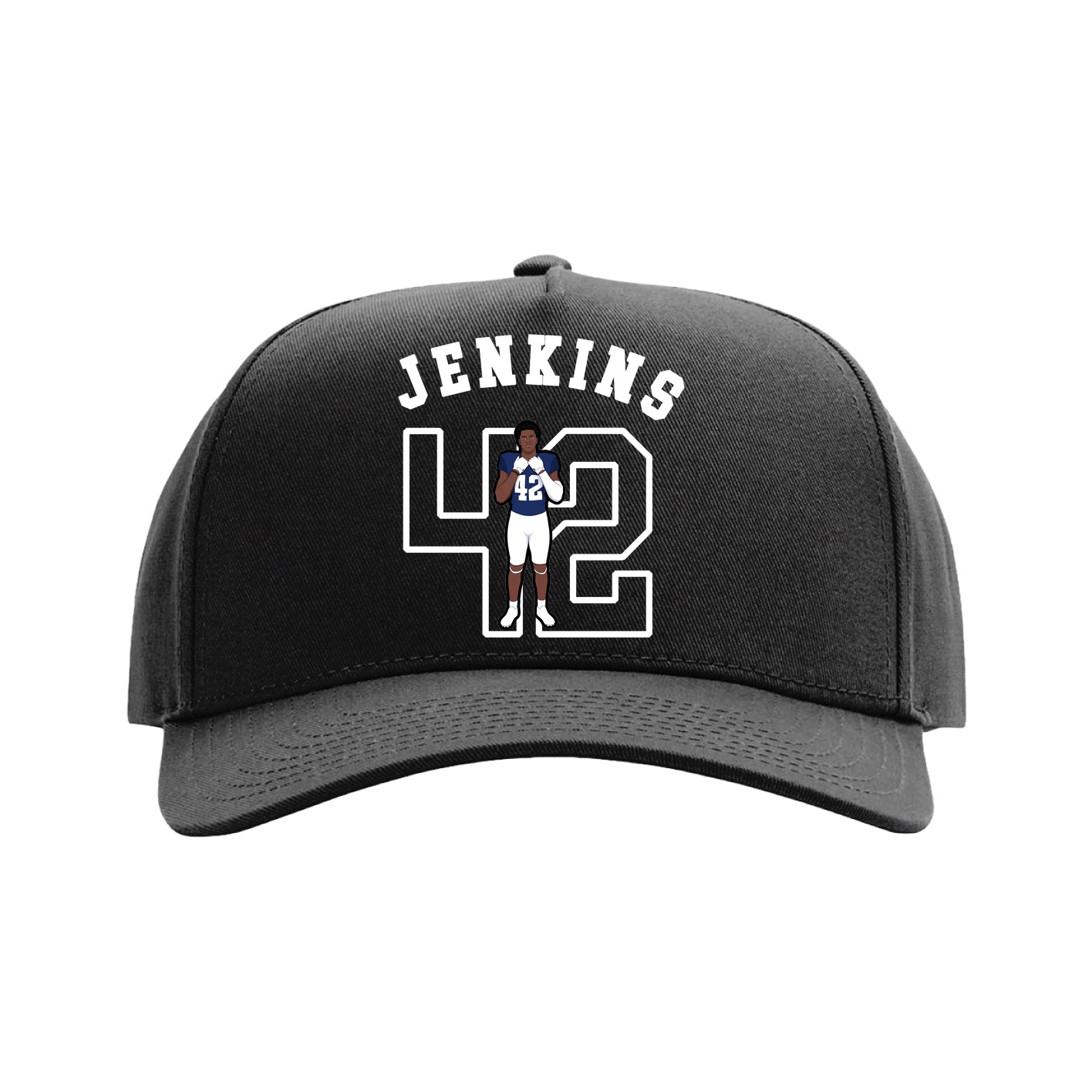 Full Fabric Five-Panel Champ Cap — Shirsey Arch in Black