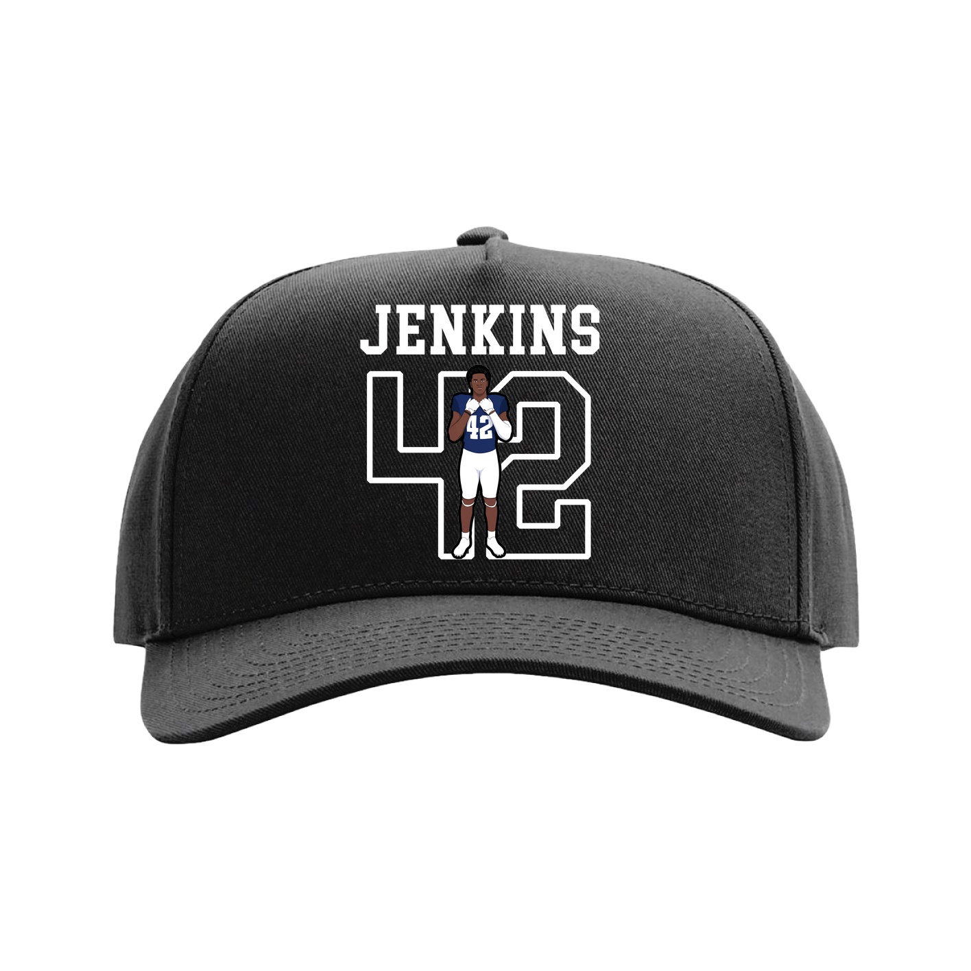 Full Fabric Five-Panel Champ Cap — Shirsey in Black