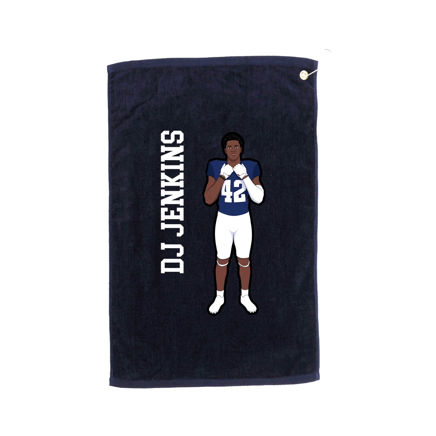 Golf Towel — Name Vertical in Navy