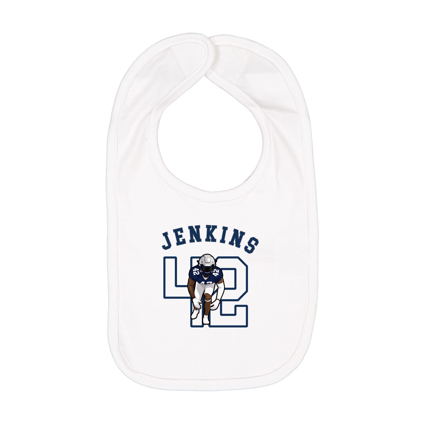 Infant Bib — Shirsey Arch in White