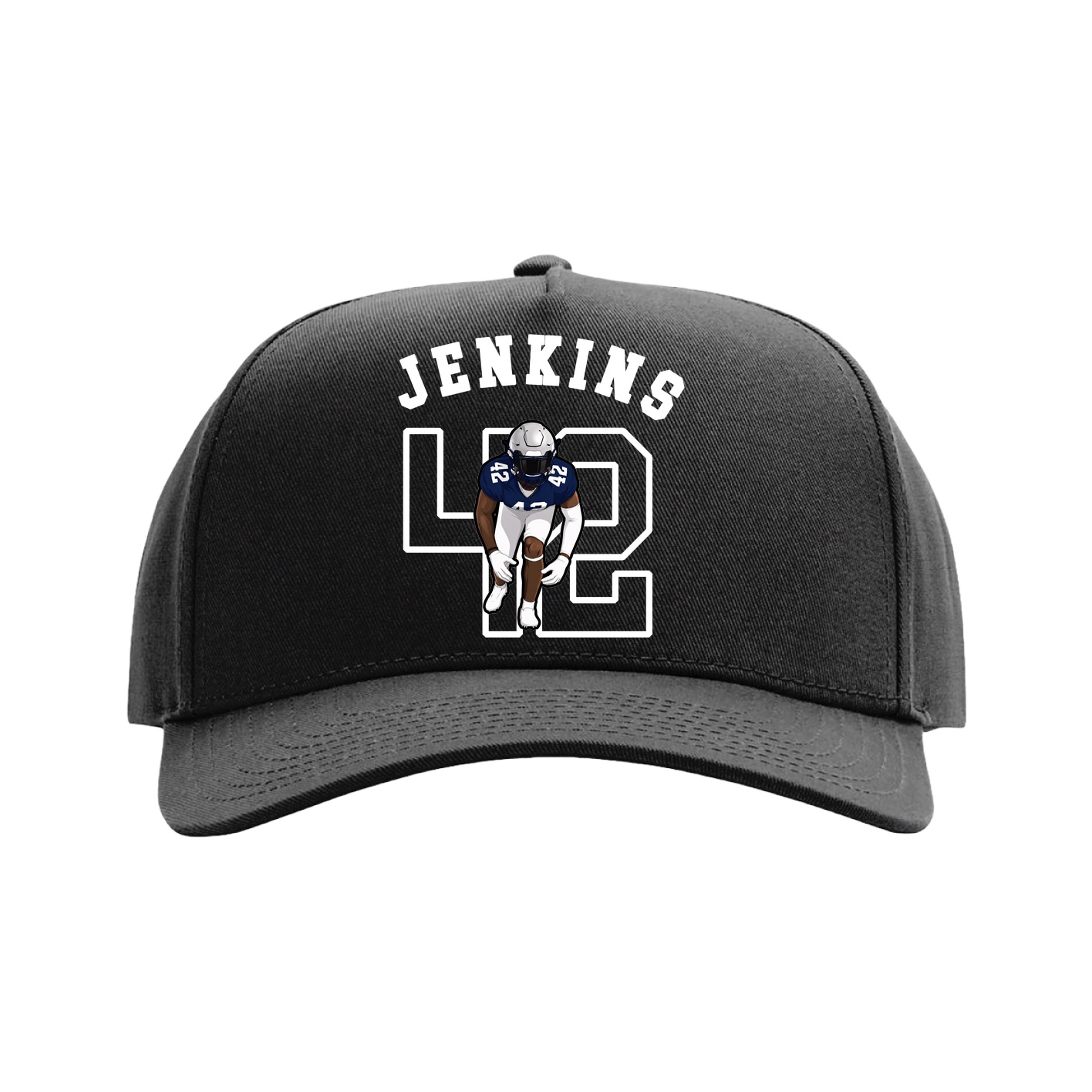 Full Fabric Five-Panel Champ Cap — Shirsey Arch in Black