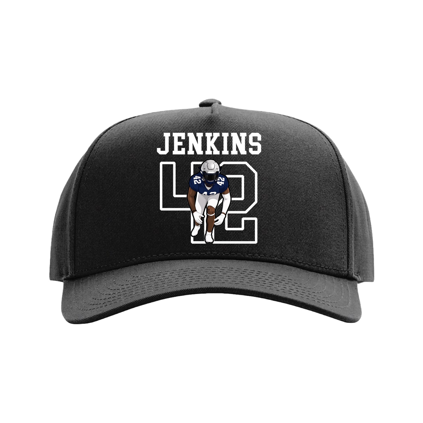 Full Fabric Five-Panel Champ Cap — Shirsey in Black