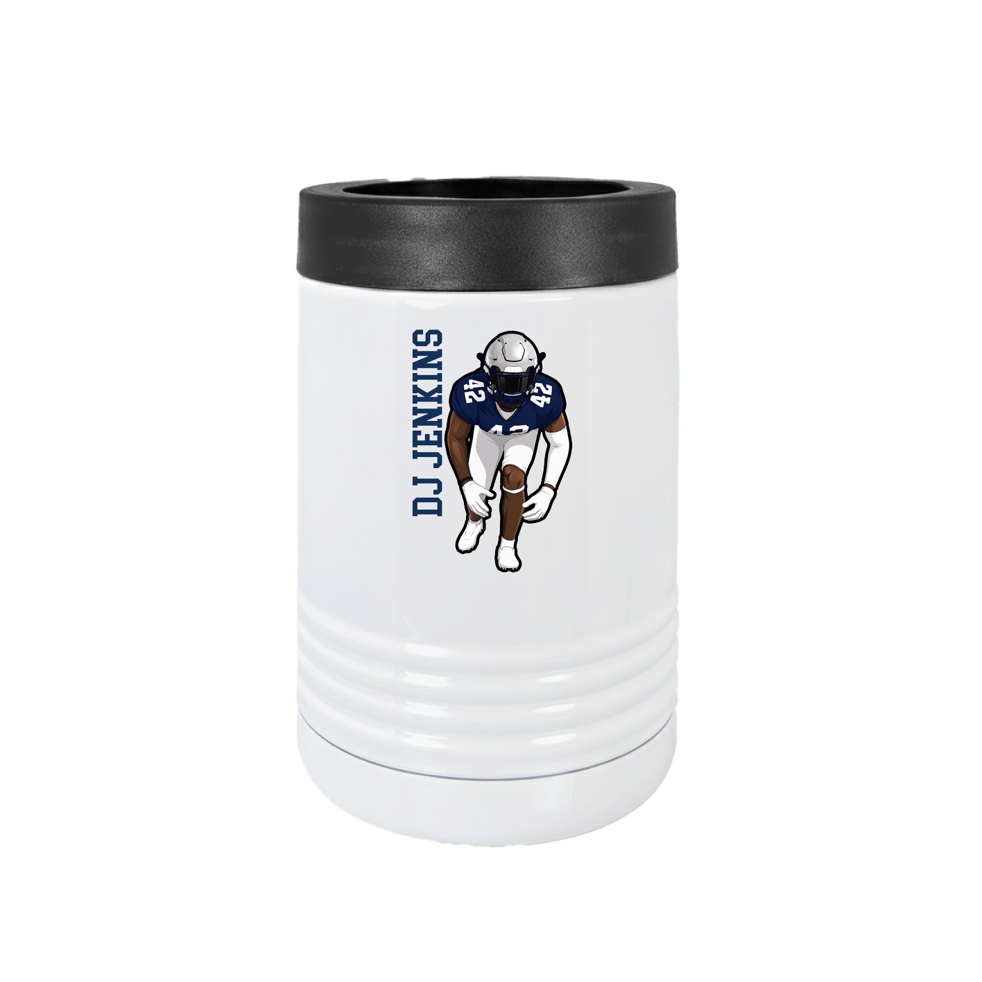 Beverage Holder — Name Vertical in White