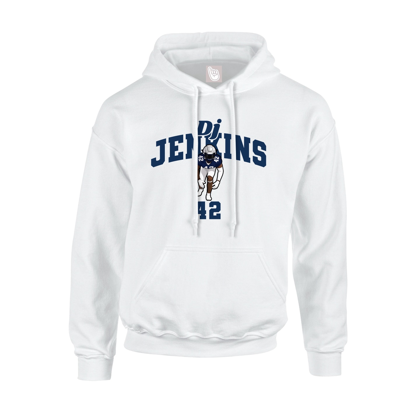 Youth Hoodie — Signature Arch in White