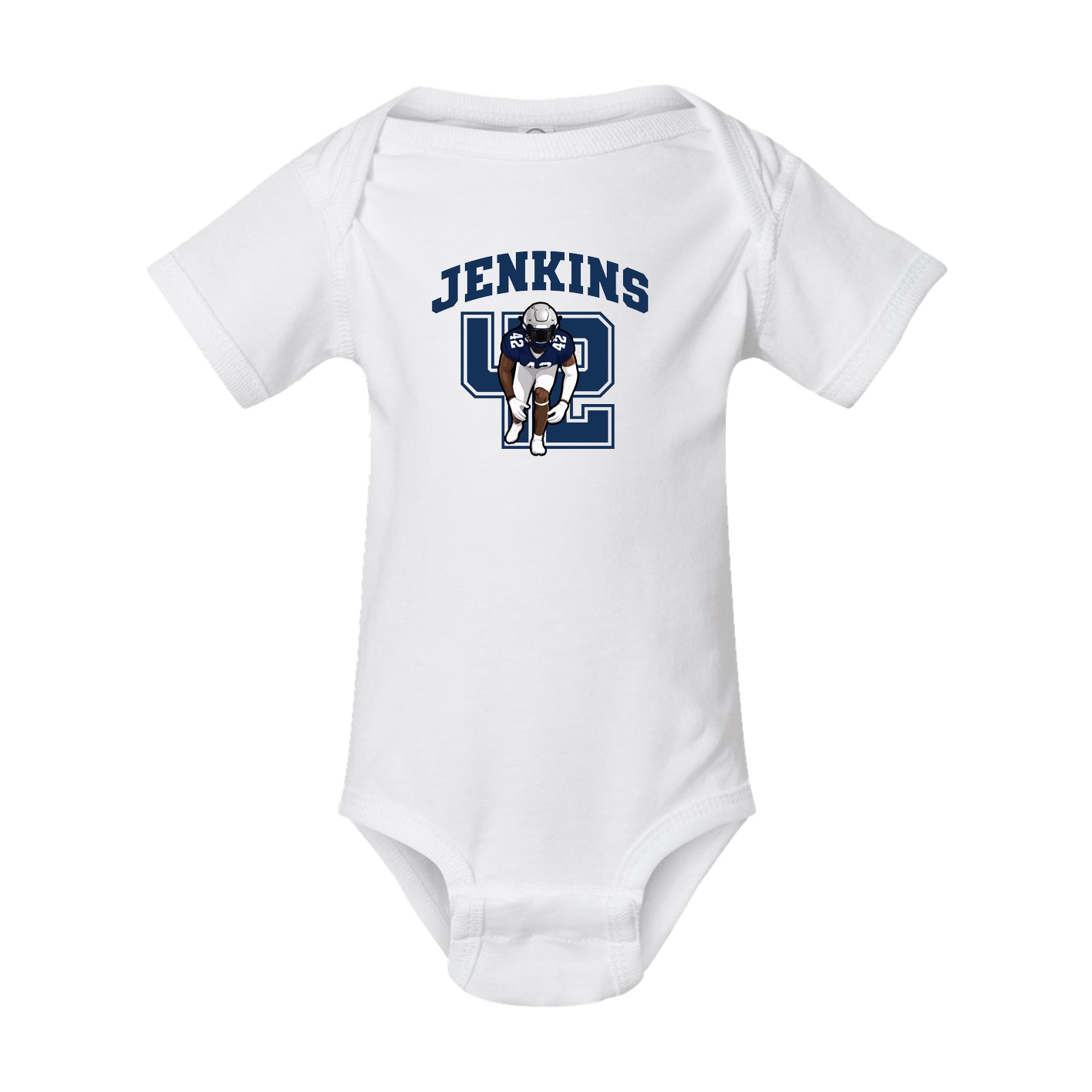 Baby Onesie — Number in White