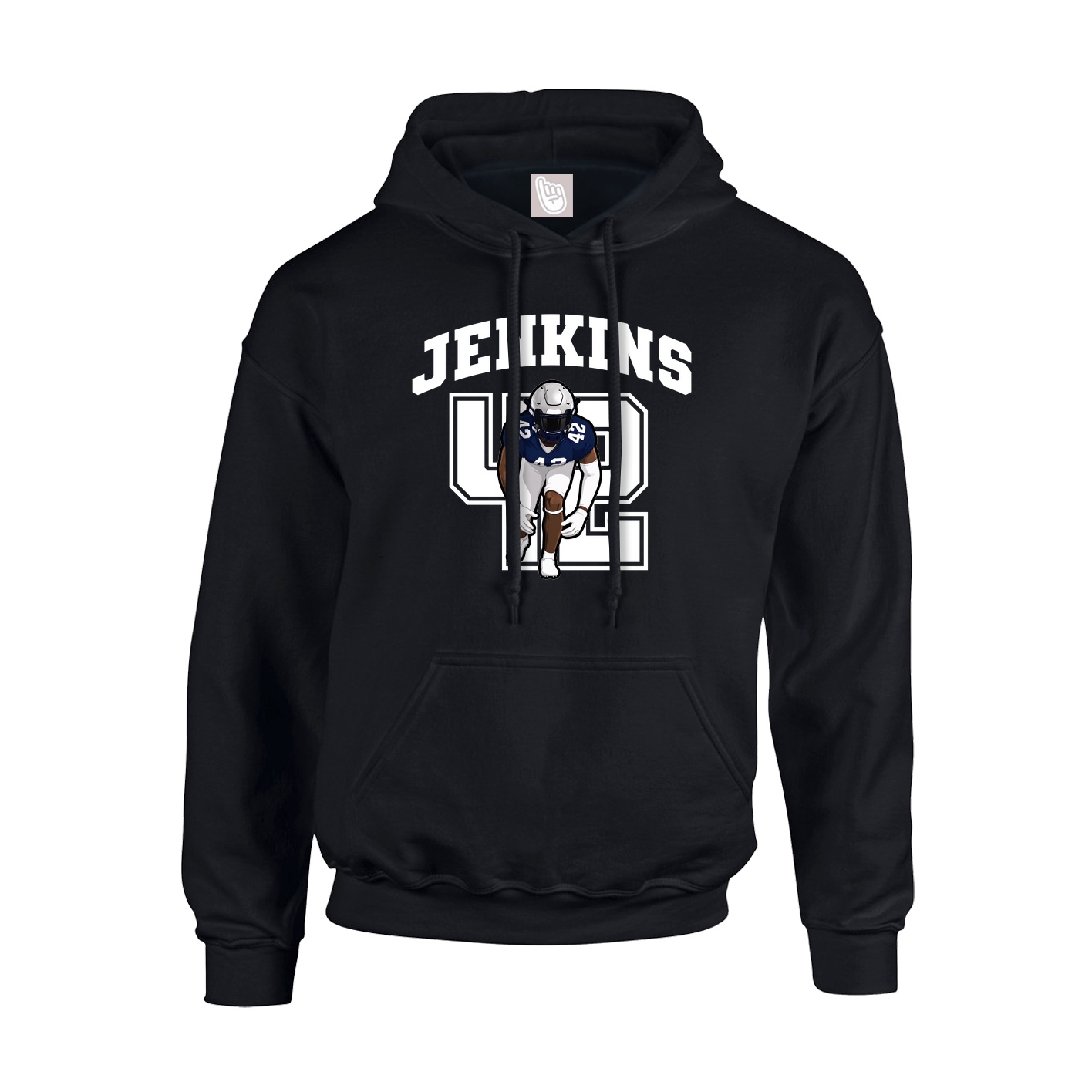 Hoodie — Number in Black