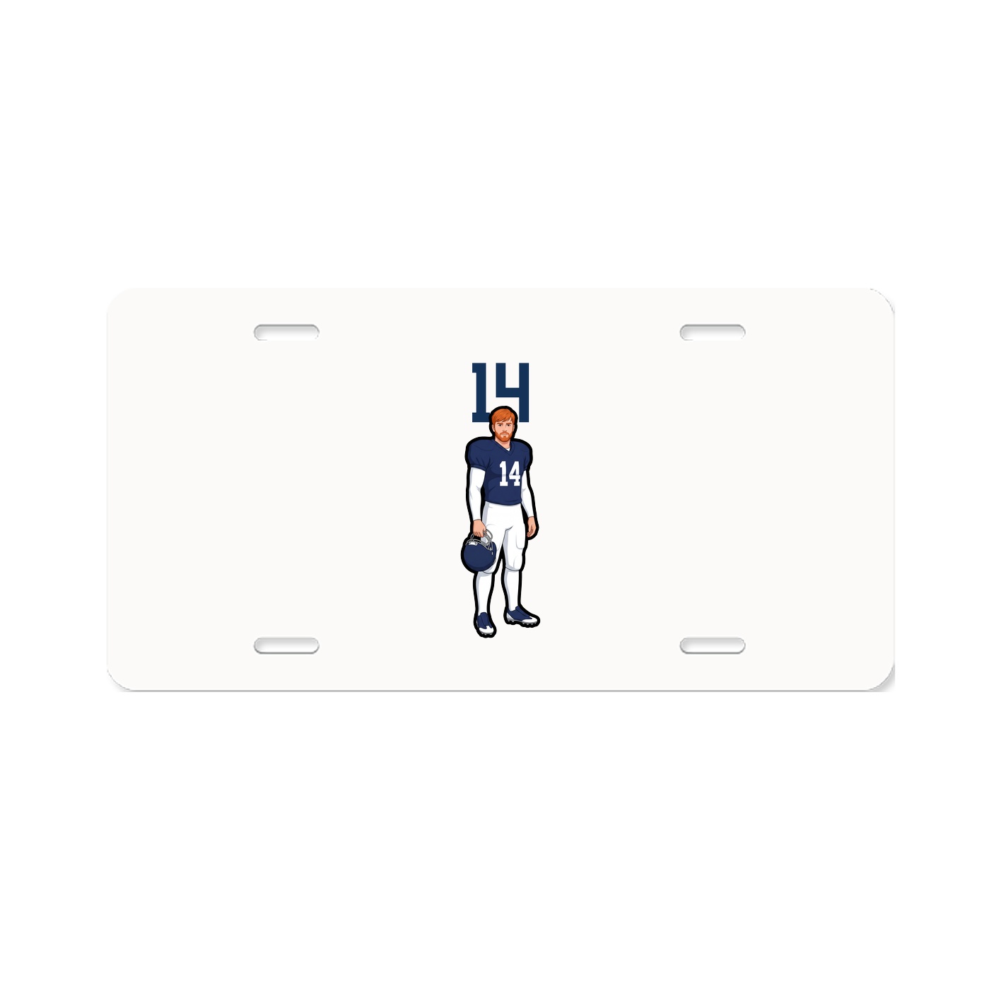 License Plate — Number Top in Classic
